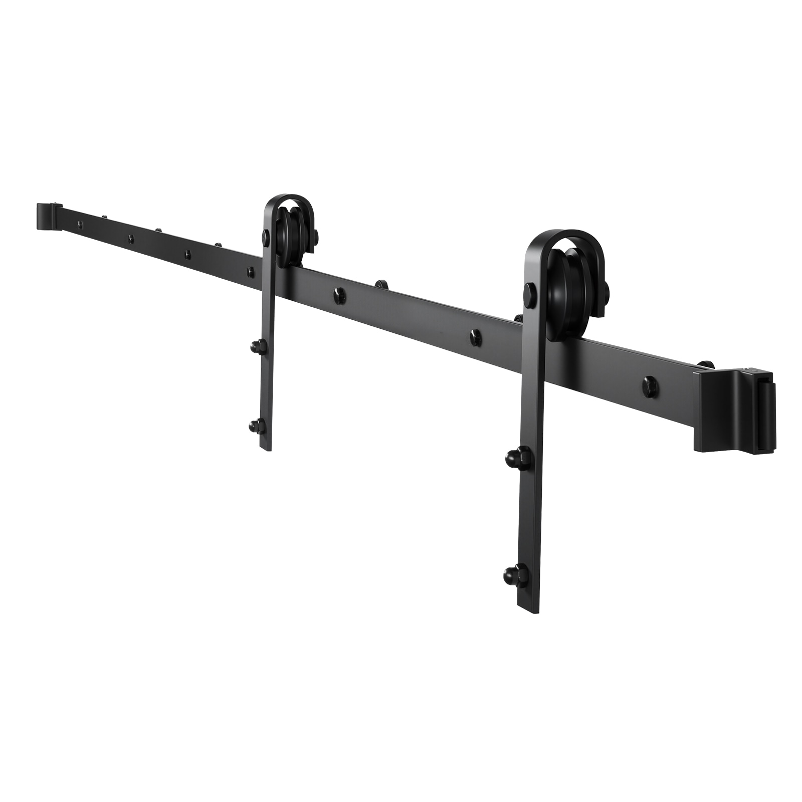 VEVOR 10FT Sliding Barn Door Hardware Kit  330 LBS Weight Capacity  Compatible with 60 Inches Max Width and 1-3/8 to 1-3/4 Inches Thickness Single Sliding Barn Door  Durable Track and J-shape Roller Black