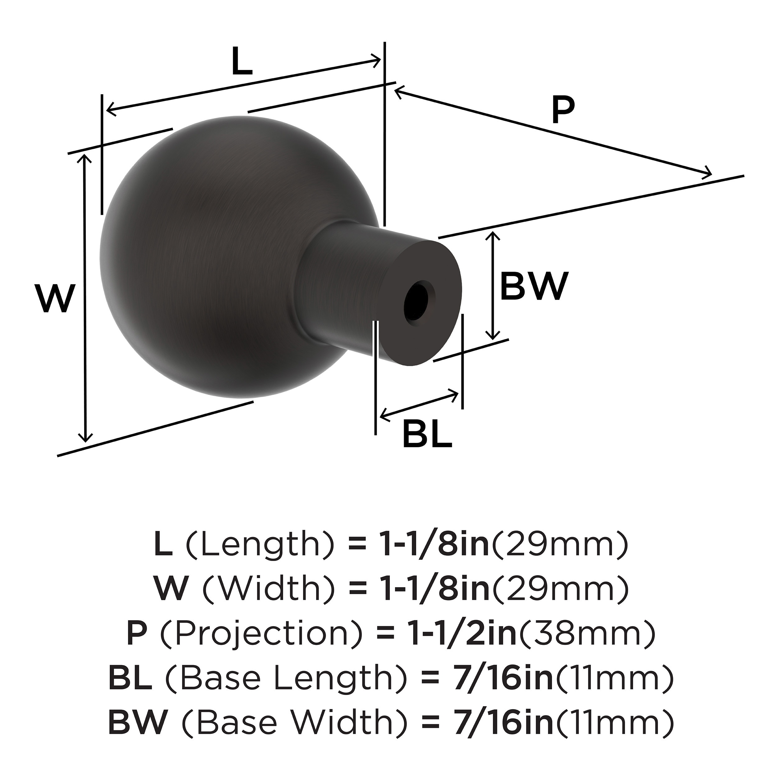 Amerock BP37660ORB Cabinet-Knobs - View #4