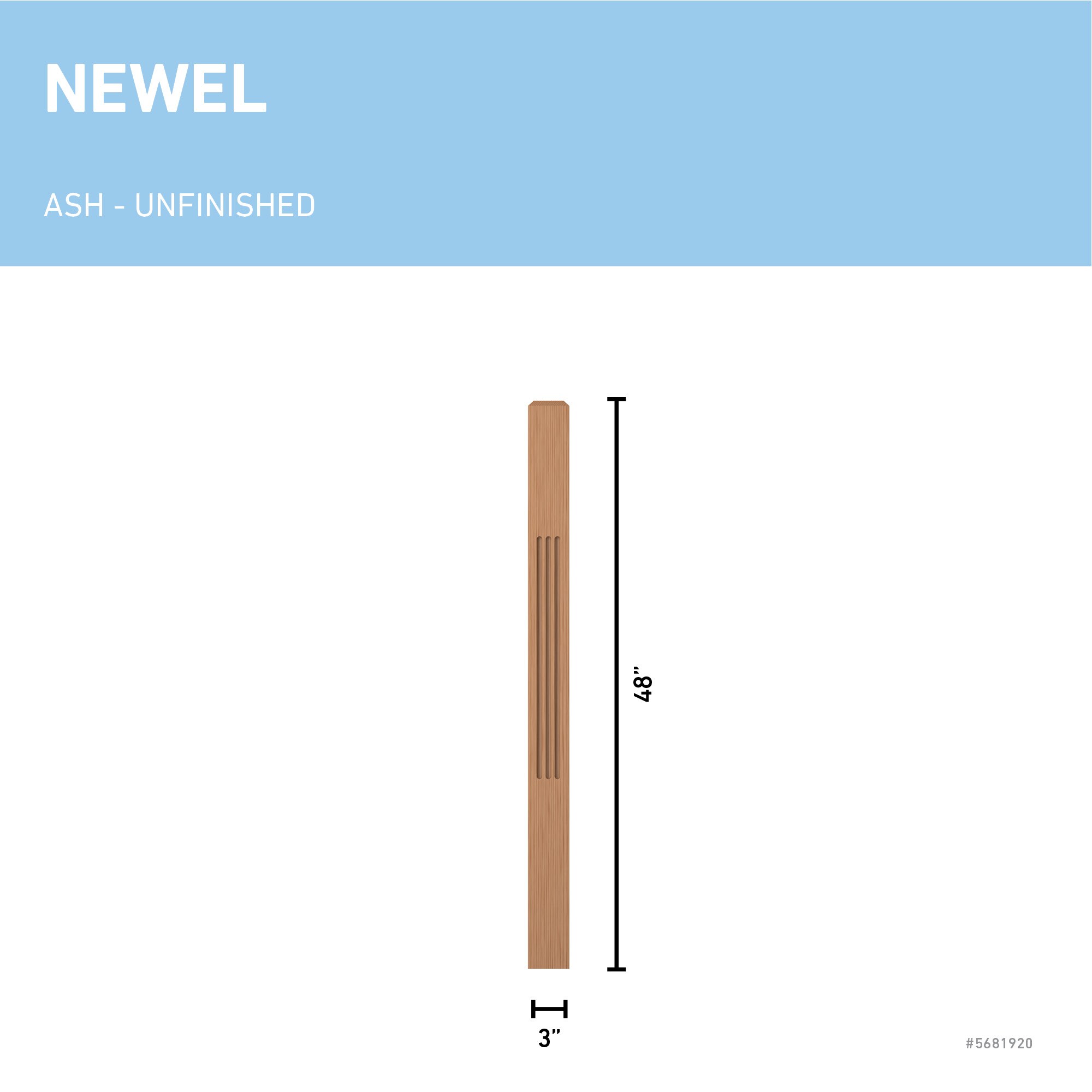 L.J. Smith Stair Systems LJF-4110-A Interior-Stairpart-Newel-Posts - View #2