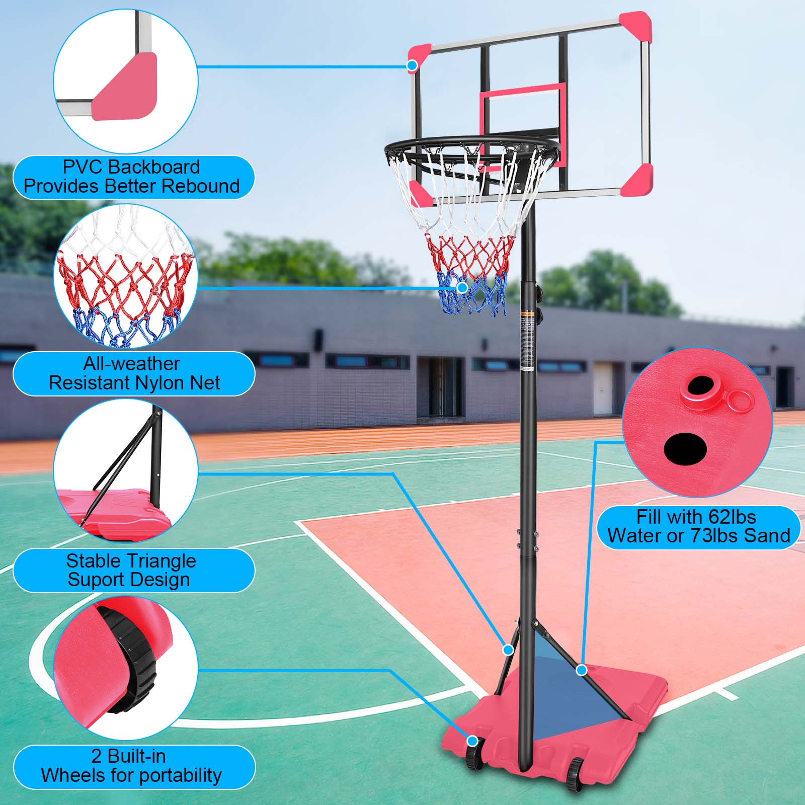 Kahomvis AOK-QPH2-178 Basketball-System - View #2