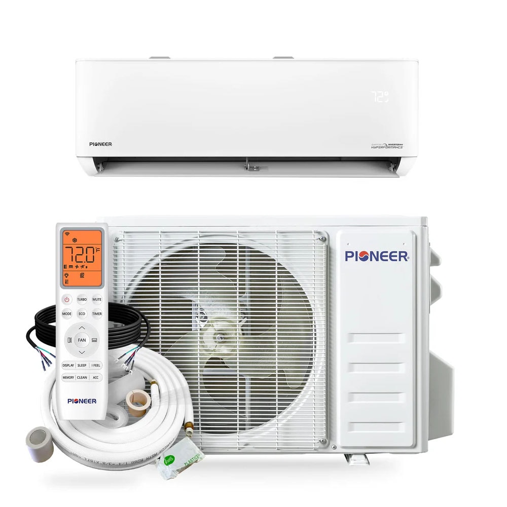 Pioneer Quantum Hyperformance 1 zone 9000-BTU Ductless Mini Split Air Conditioner Heat Pump Included with 230-Volt