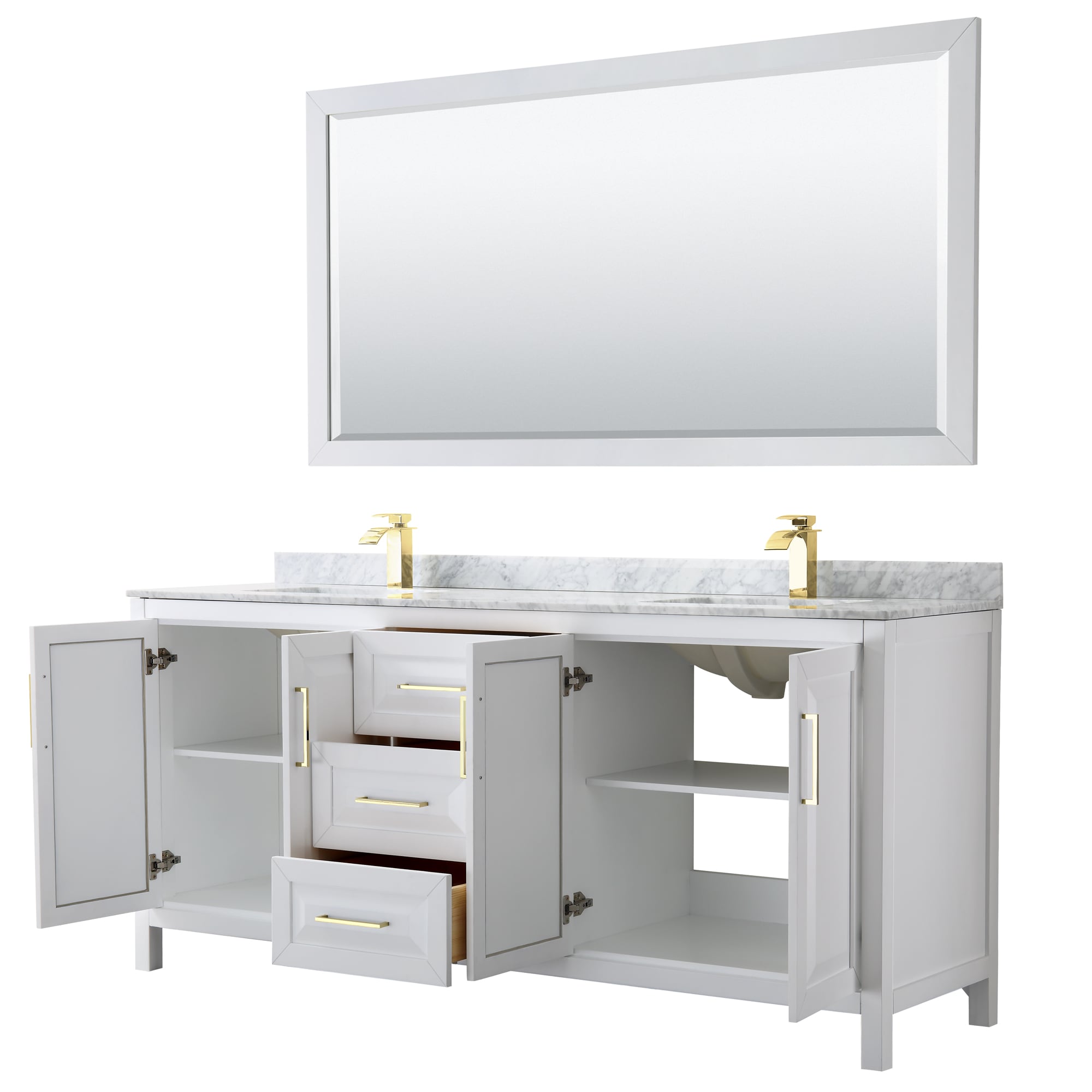 Wyndham Collection WCV252580DWGCMUNSM70 Bath-Vanity-Combo - View #2