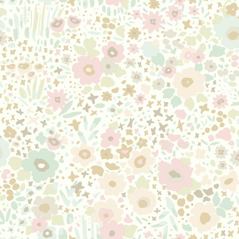 York Wallcoverings DwellStudio Baby and Kids 56-sq ft Pink Paper Floral