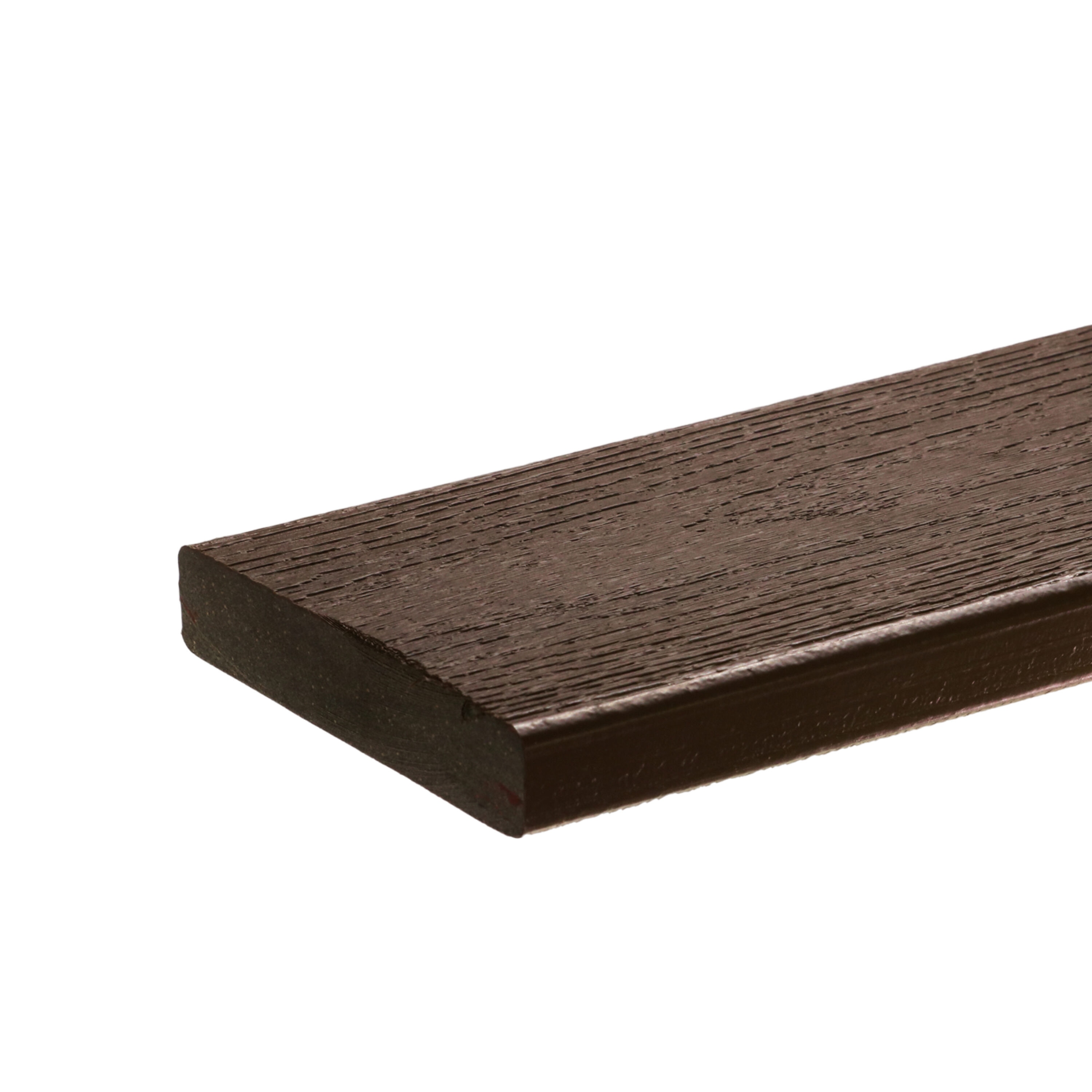 DuxxBak Optima 5.25-in Dark Mahogany Composite Deck Board (Sample) #SAMP-OP-SE-DARKMAHO