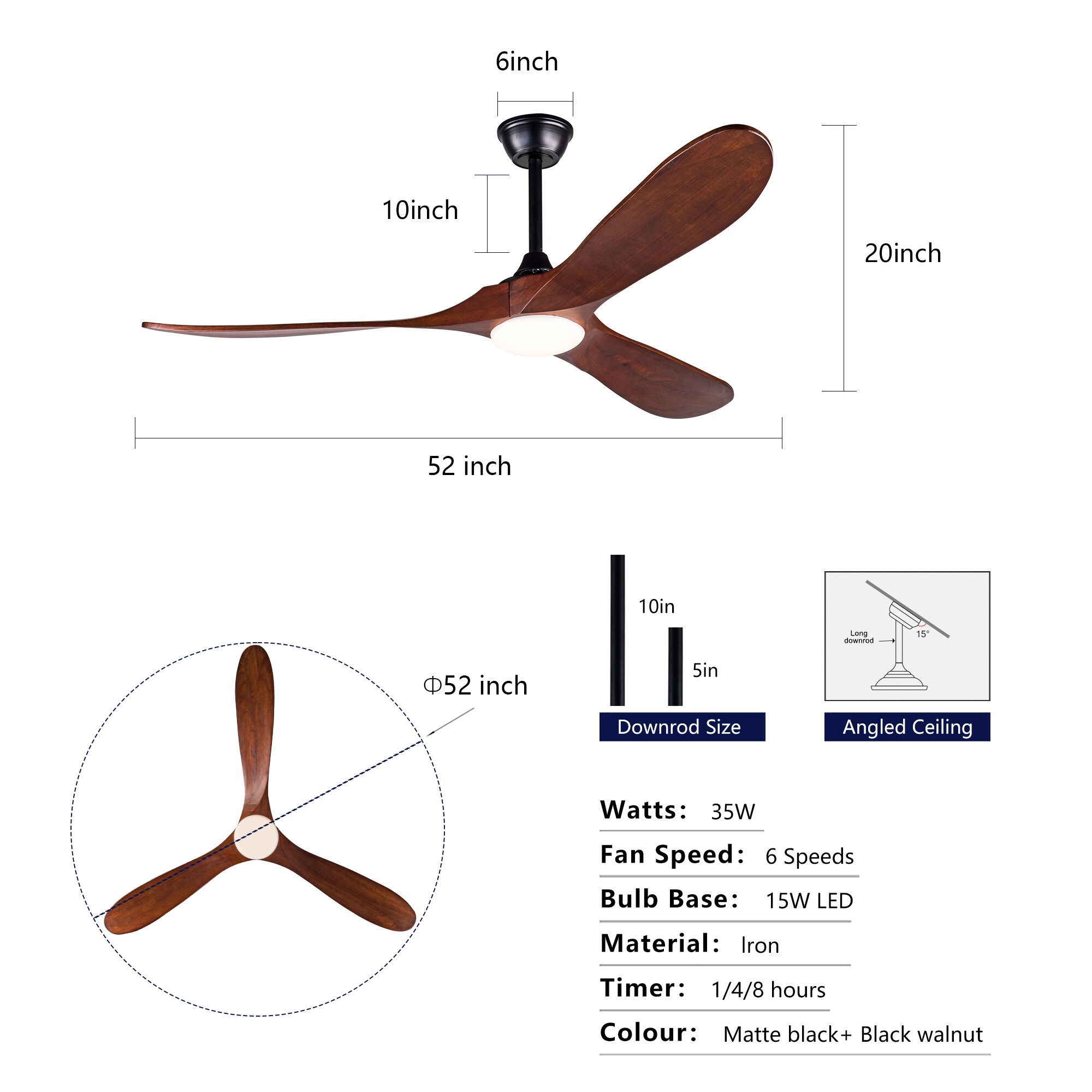 Wellspeed 52LSP343745BKN Ceiling-Fans - View #15