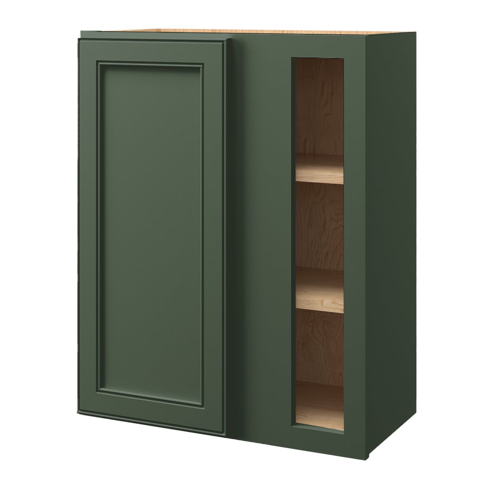 allen + roth Heathrow 30-in W x 30.125-in H x 12-in D Sage Blind Corner Wall Fully Assembled Cabinet (Recessed Panel Square Style)