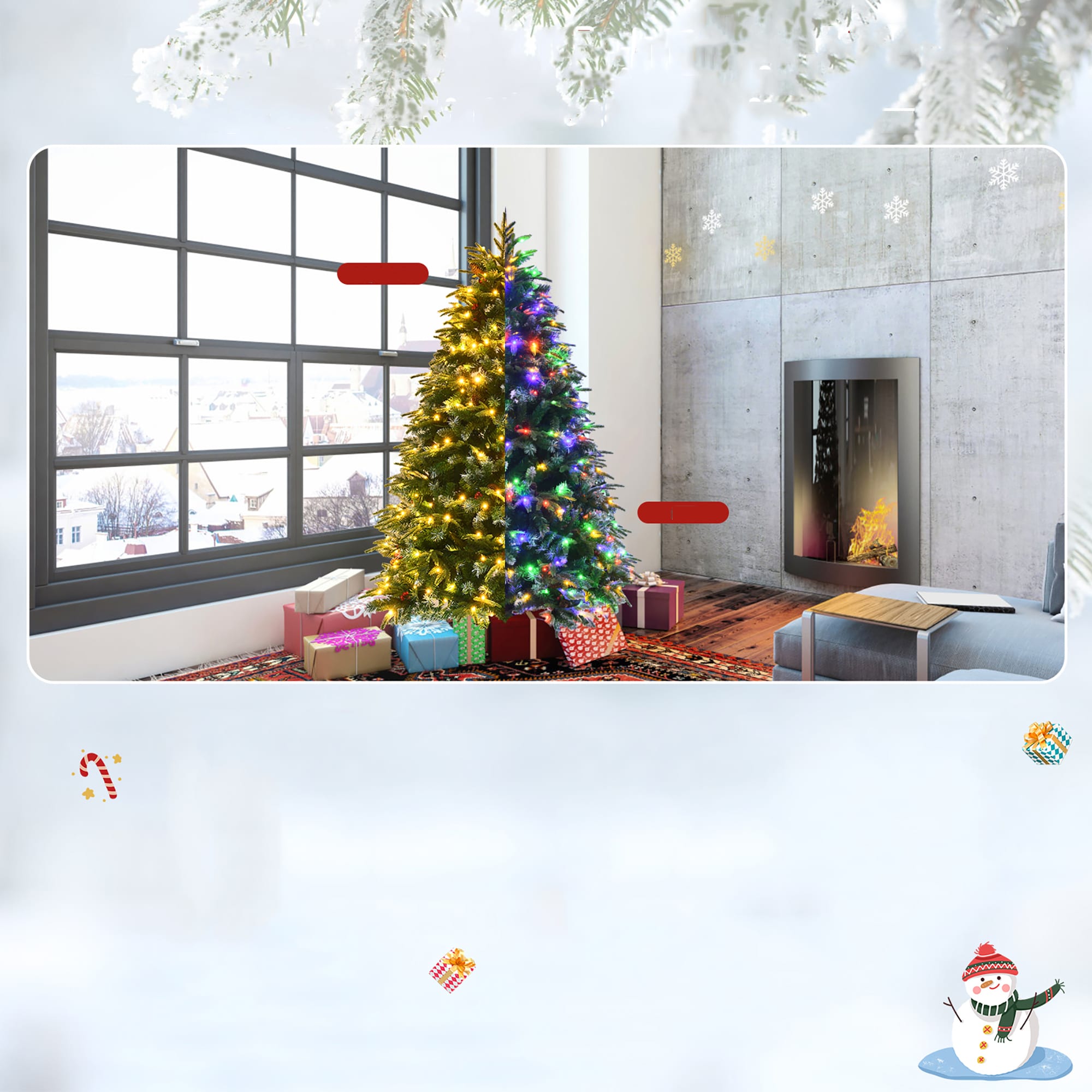 Costway CM23600US Artificial-Christmas-Trees - View #3