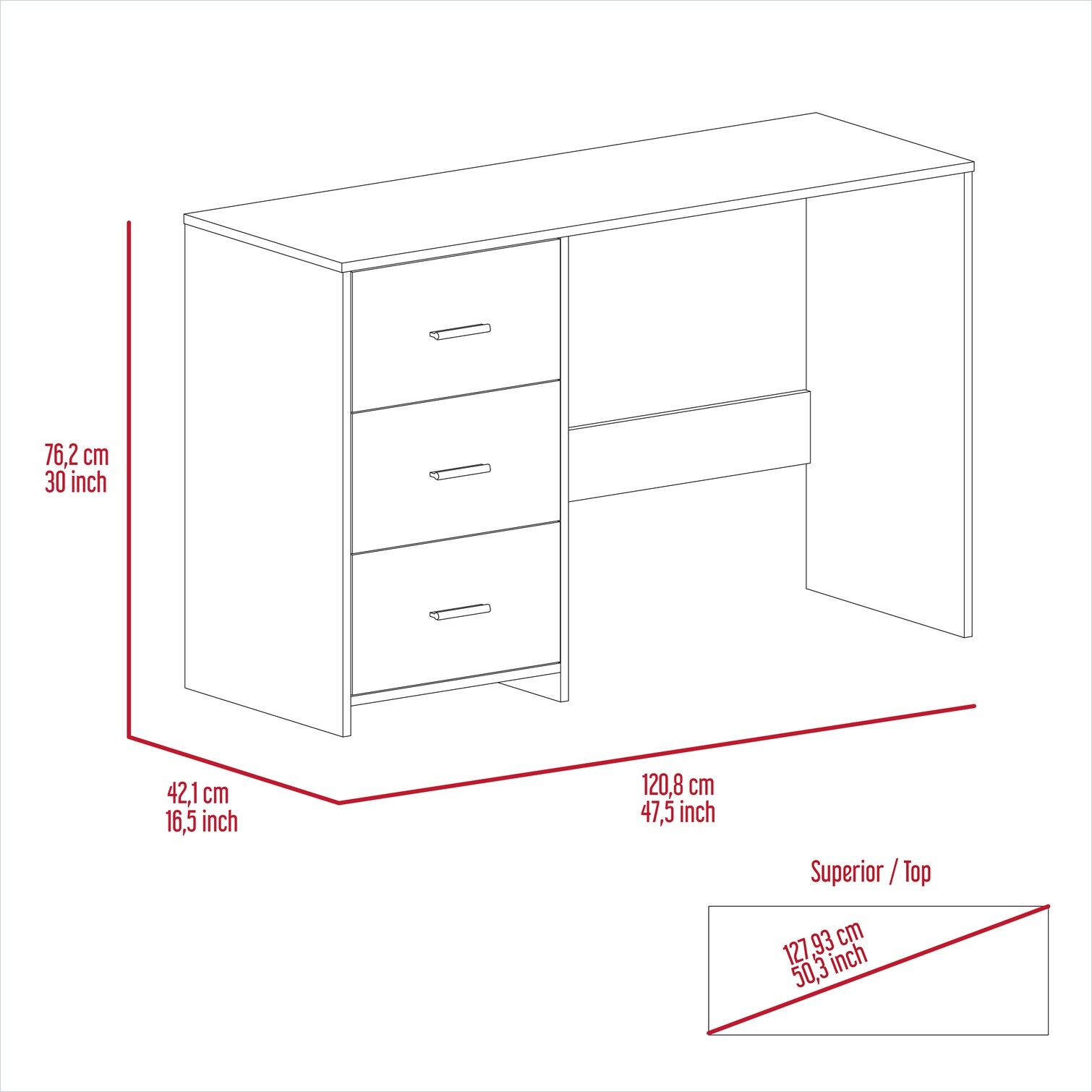 FlowLuxe P89YKIUG03QB desks - View #3