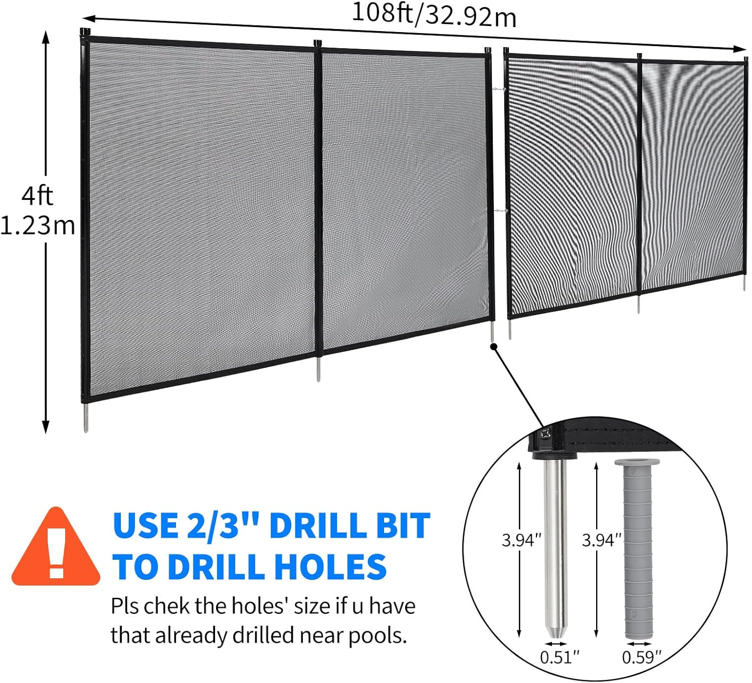 GAOMON LSPPJOK-I19SRNXJFC Pool-Safety-Barrier-Gates - View #5
