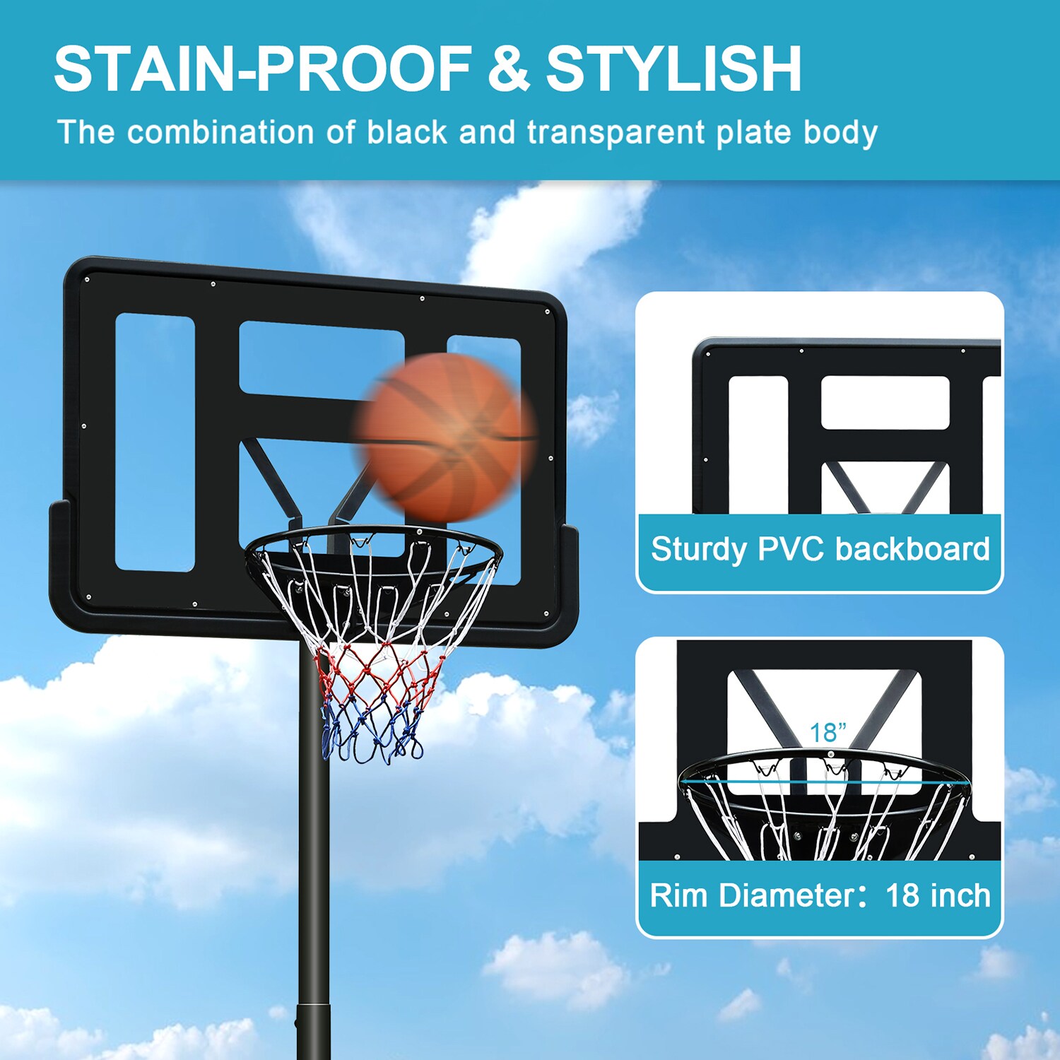 GZMR SPJS-1854-BK Basketball-System - View #4