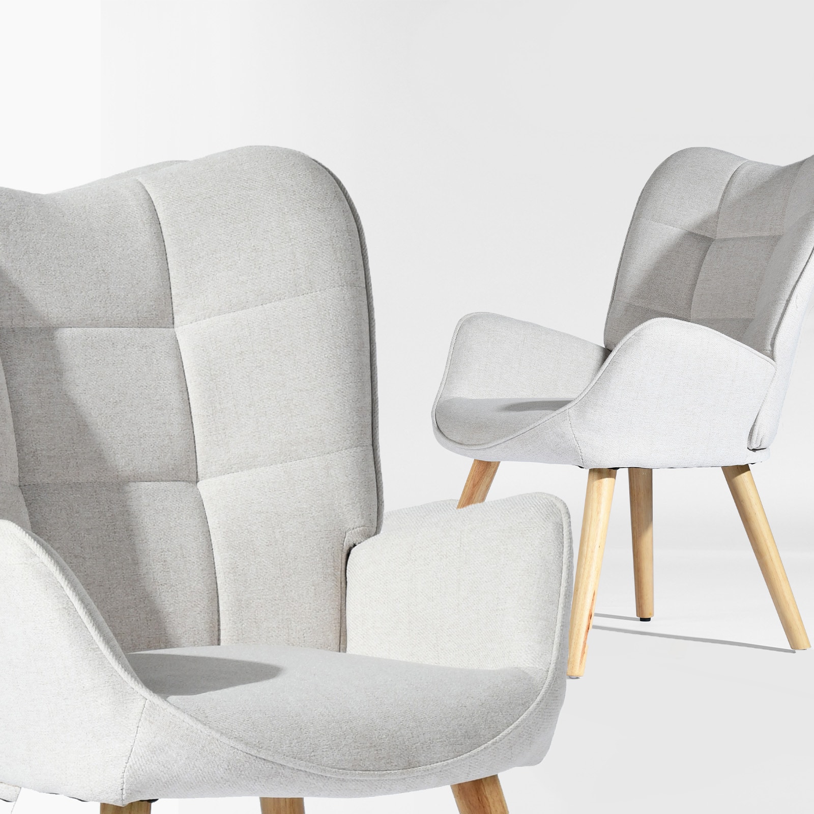 Homy Casa KYIWQ CREAM 2 Dining-Chairs - View #10