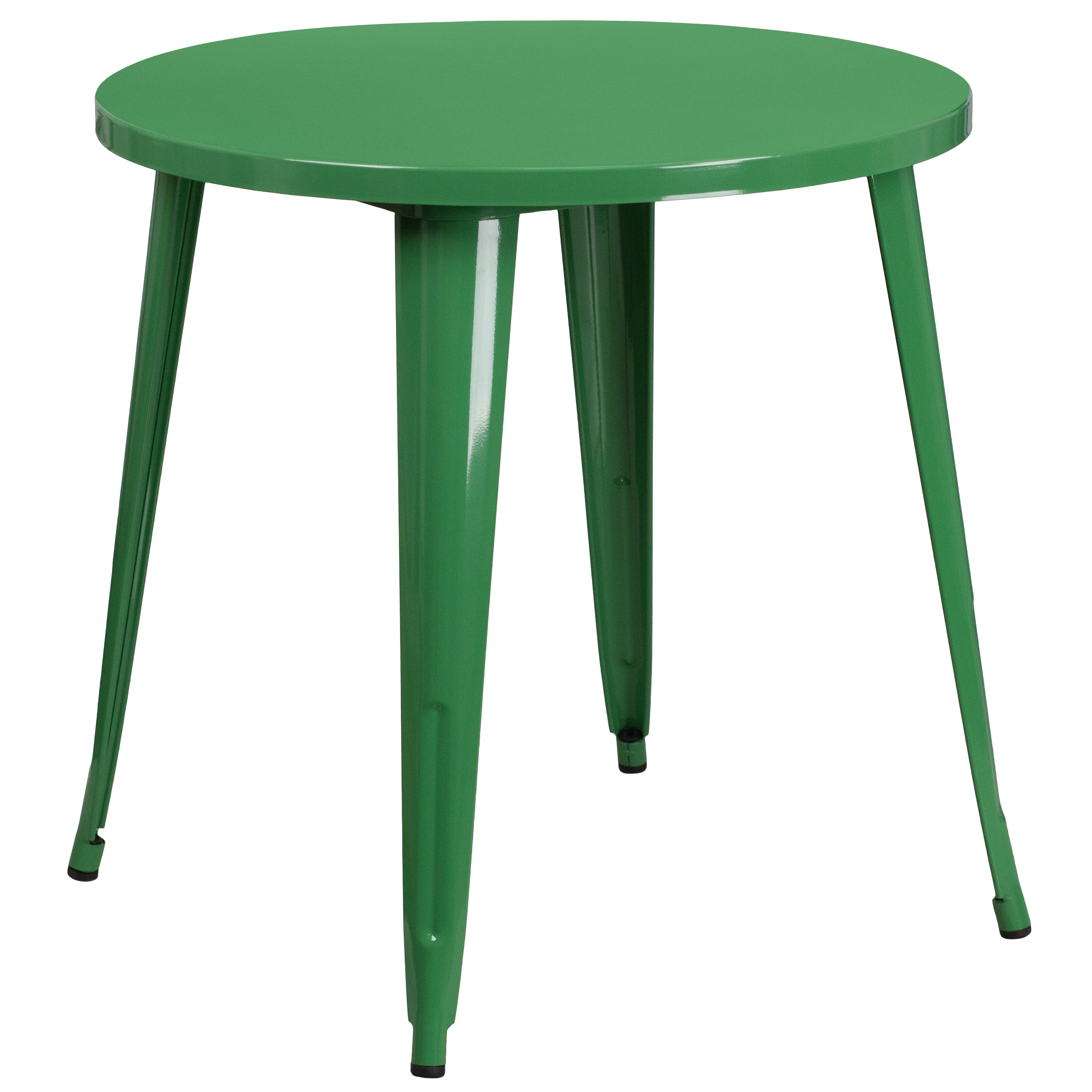 Flash Furniture 889142065074 Green Round Contemporary/Modern Dining Table, Metal with Green Metal 30-Inches L x 29.5-Inches H