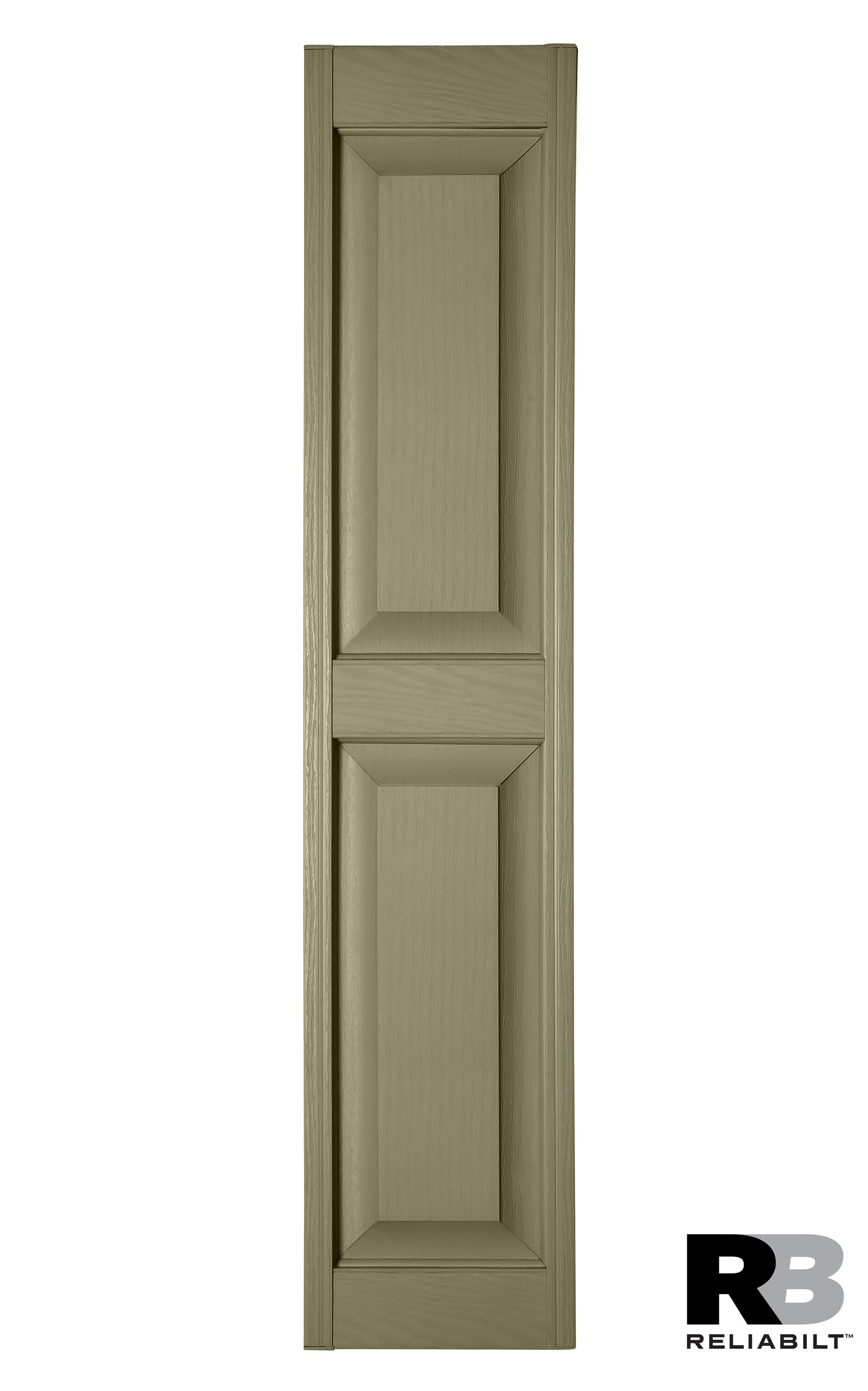 RELIABILT RP1066020 10-in W x 66-in H Sage Raised panel Polypropylene Exterior Shutters ( 2 -Pack )