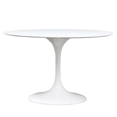 Modway Lippa White Round Traditional, Modway Lippa Fiberglass Dining Table
