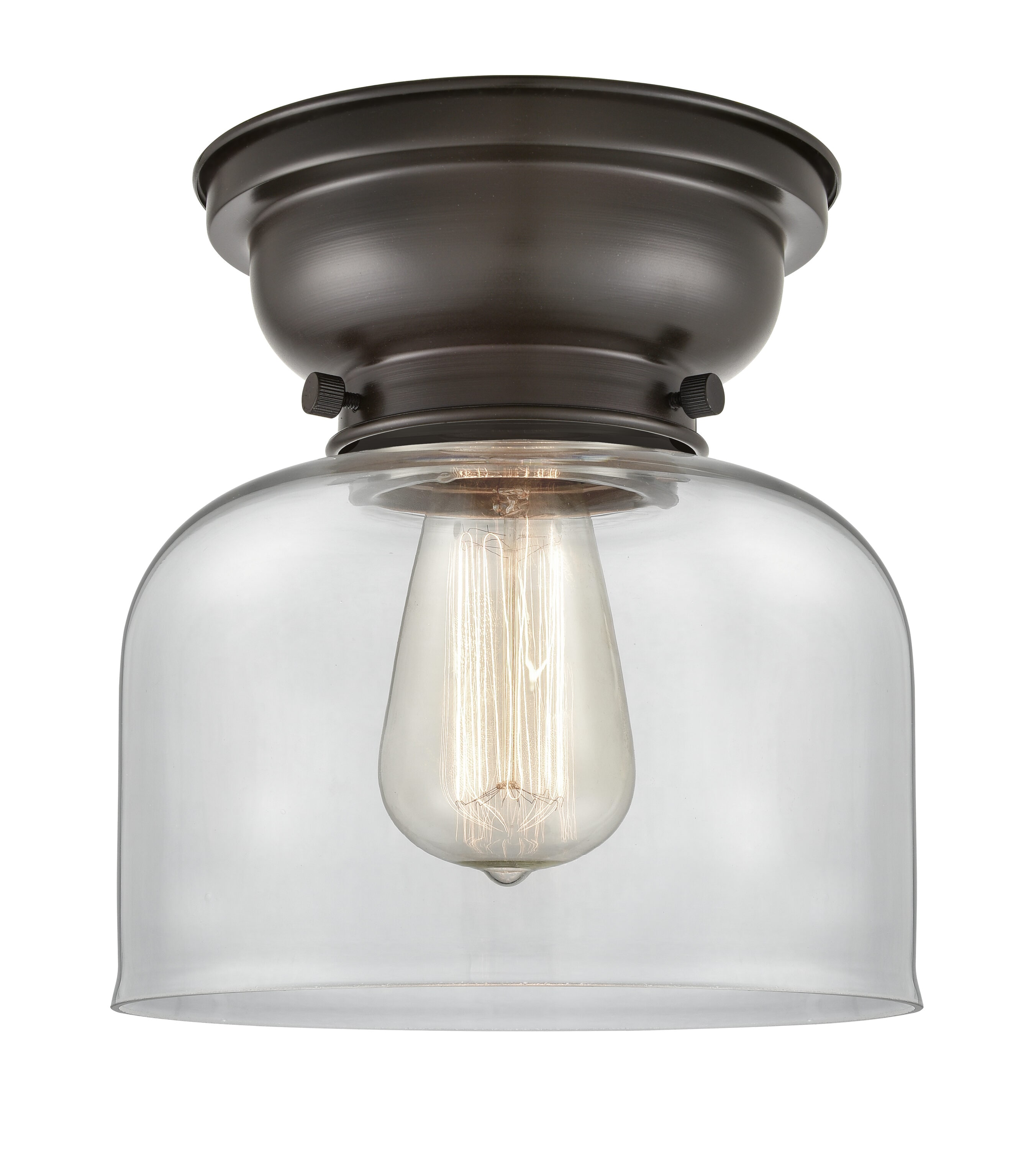 Innovations Lighting 623-1F-OB-G72 Bell 1 -Light 8-in Oil-rubbed Bronze Flush Mount Light