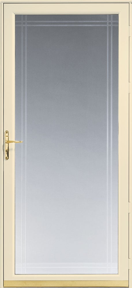 Pella 36-in X 81-in Poplar White Full-view Storm Door At Lowes.com