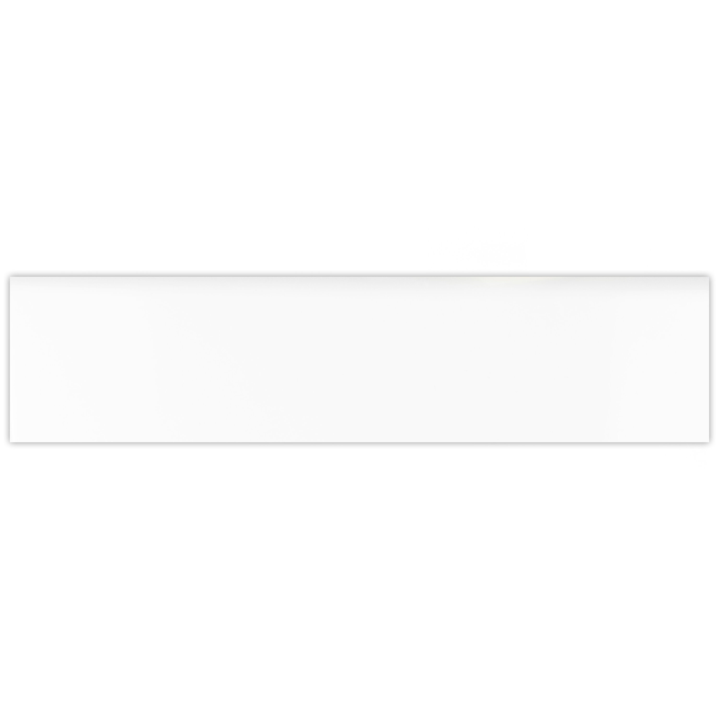 Affinity Tile Battiscopa Glossy White 13-in x 3-in Glossy Ceramic Bullnose Tile 6 -Pack