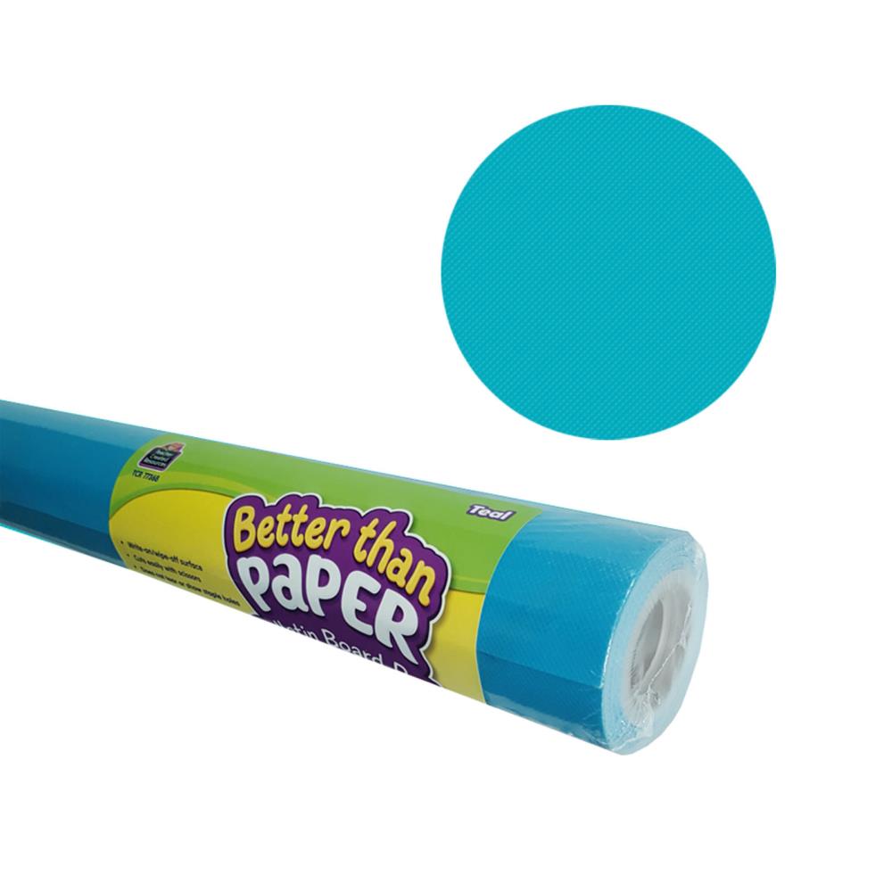 Better Than Paper Bulletin Board Roll, 4 ft x 12 ft, Teal