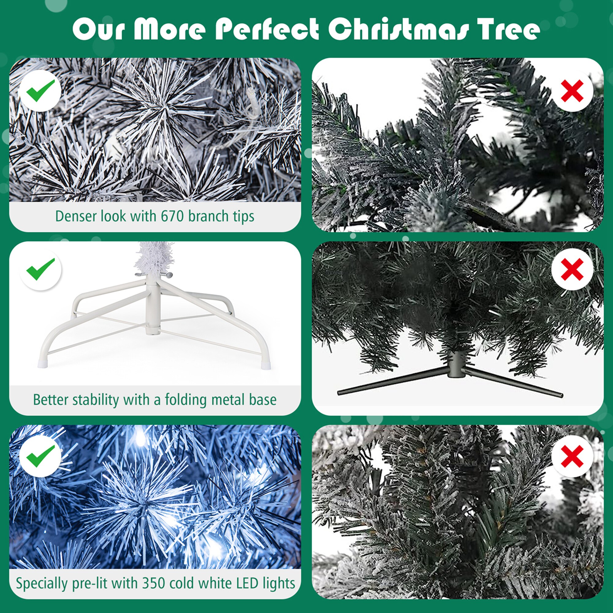 Costway LWS00671 Artificial-Christmas-Trees - View #5