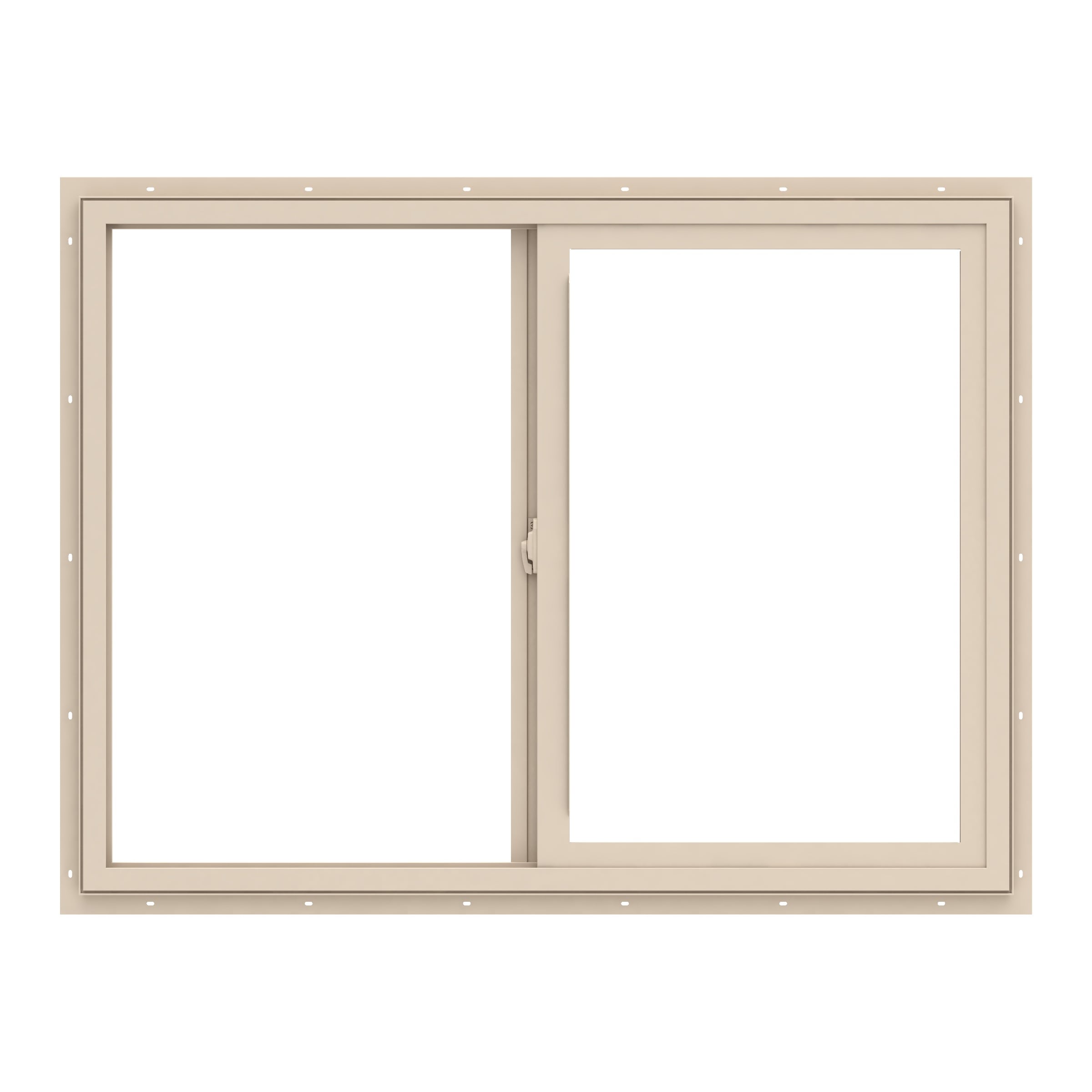 Pella 150 Series 35-1/2-in X 35-1/2-in Almond Left-Handed Vinyl Sliding ...