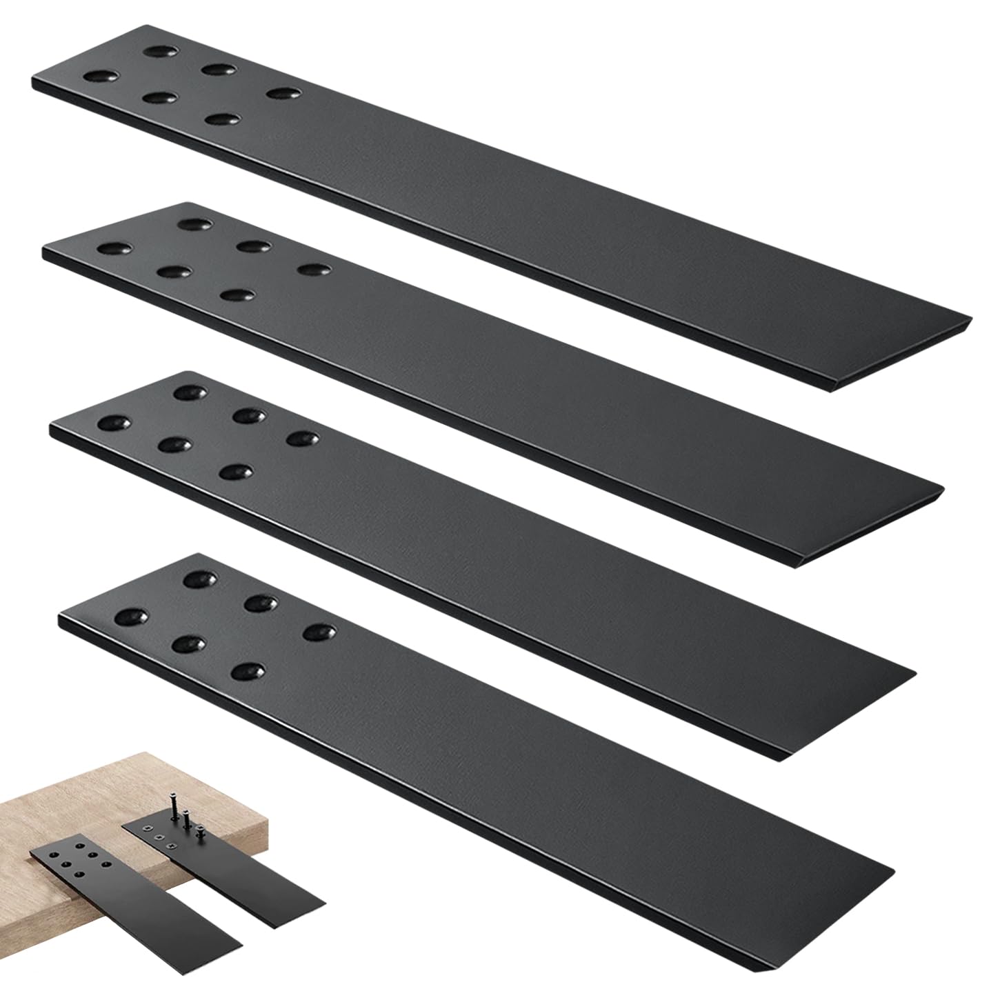 Phewnyzo  Countertop Support Brackets Heavy Duty 4 Pack 1/4 Thick 16 Inch Flat Hidden Knee Wall Countertop Bracket for Granite Quartz Wood Concret