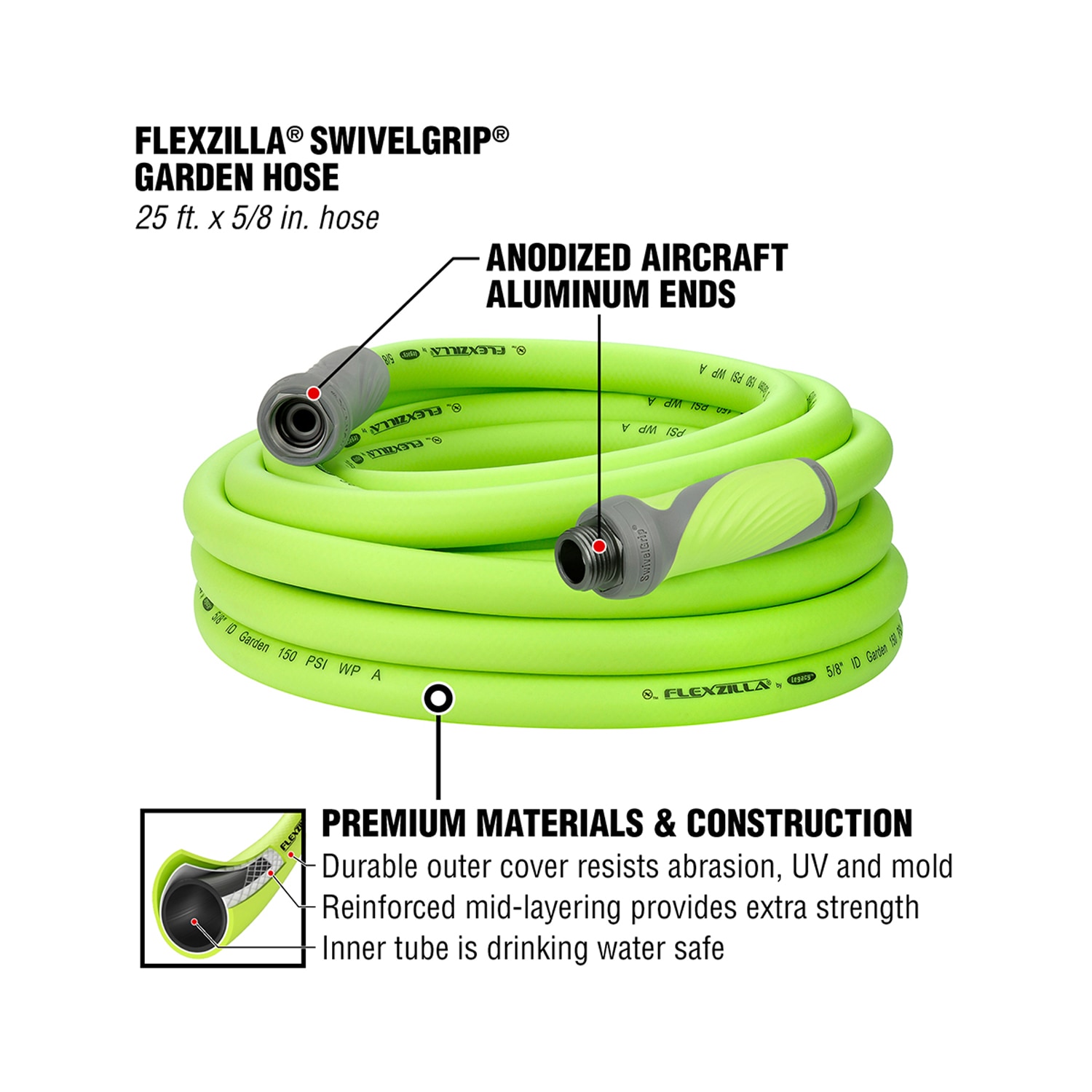 Flexzilla HFZG525YWS-E Water-Hoses - View #2