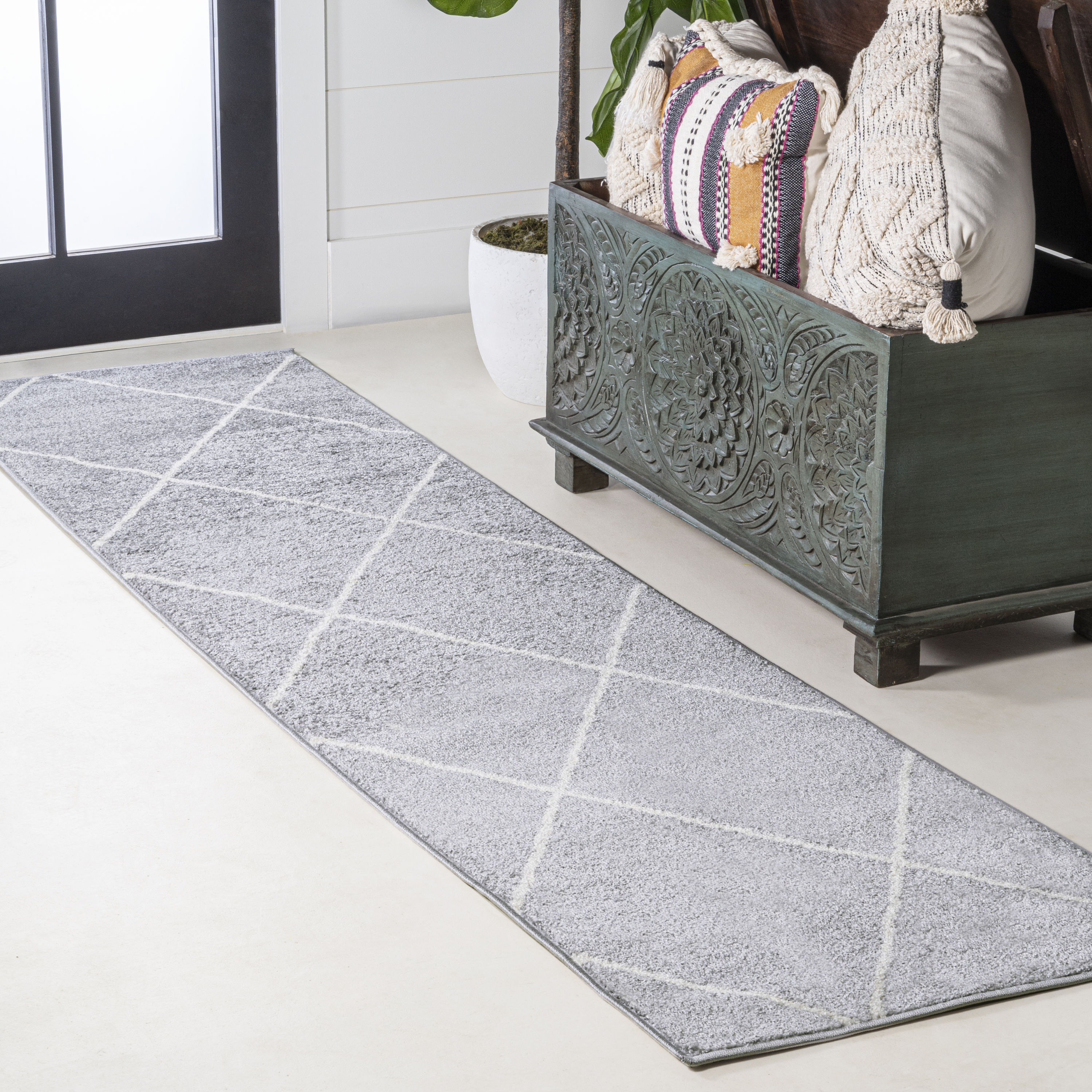 Eaton Non-Slip Geometric Outdoor Doormat & Reviews