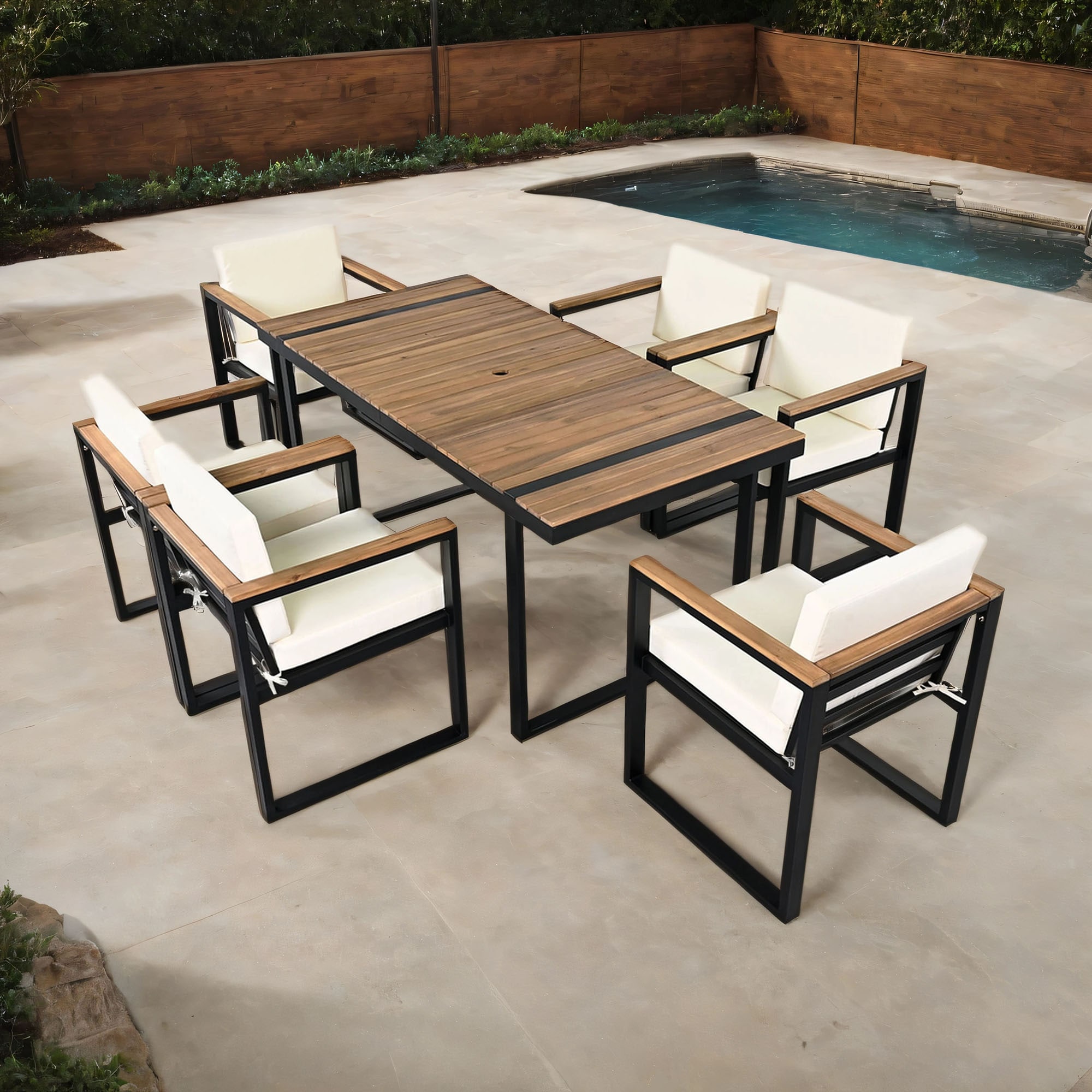 SINOFURN SYA020341BG Patio-Dining-Sets - View #4