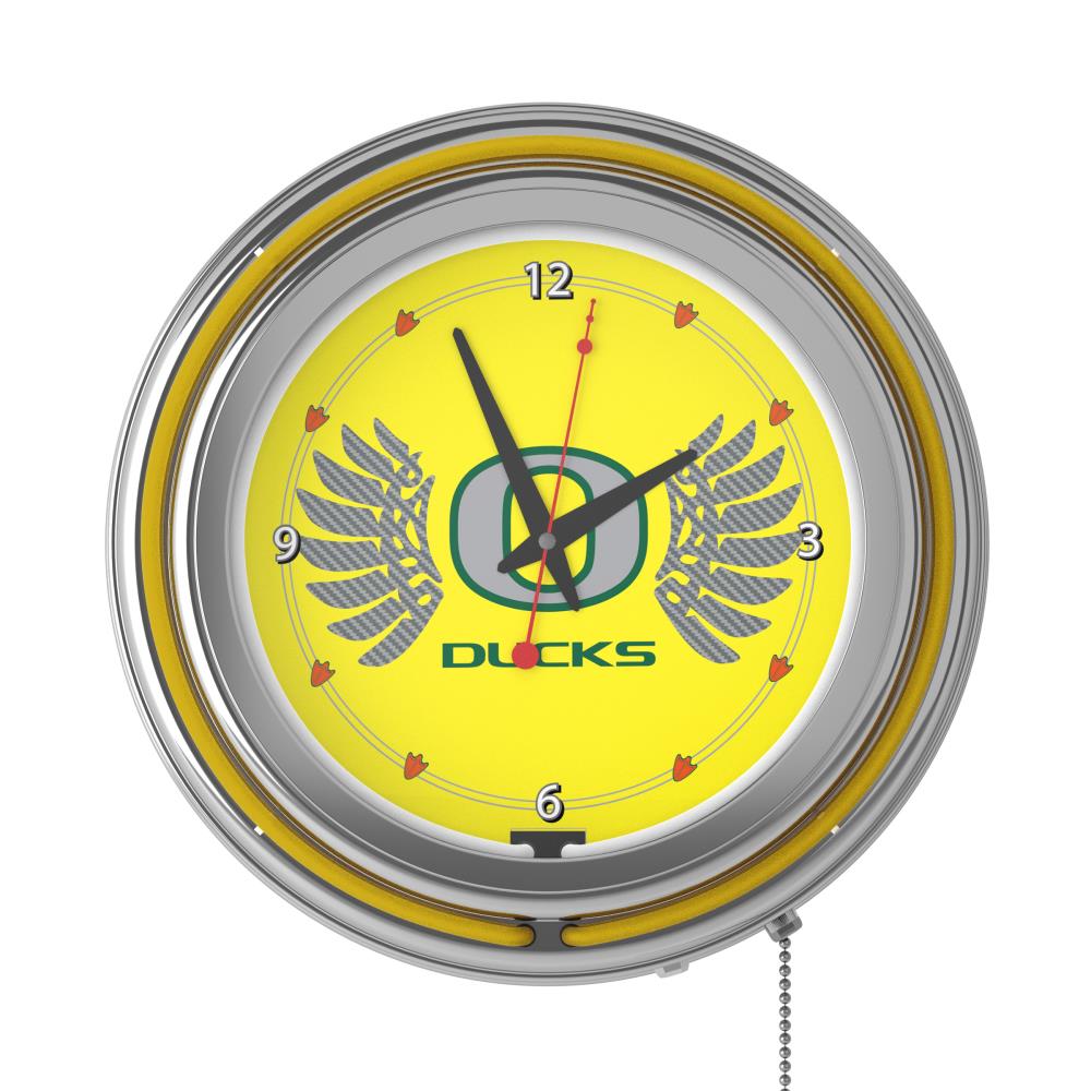 Trademark Gameroom Oregon Ducks Clocks Analog Round Wall in the Clocks ...