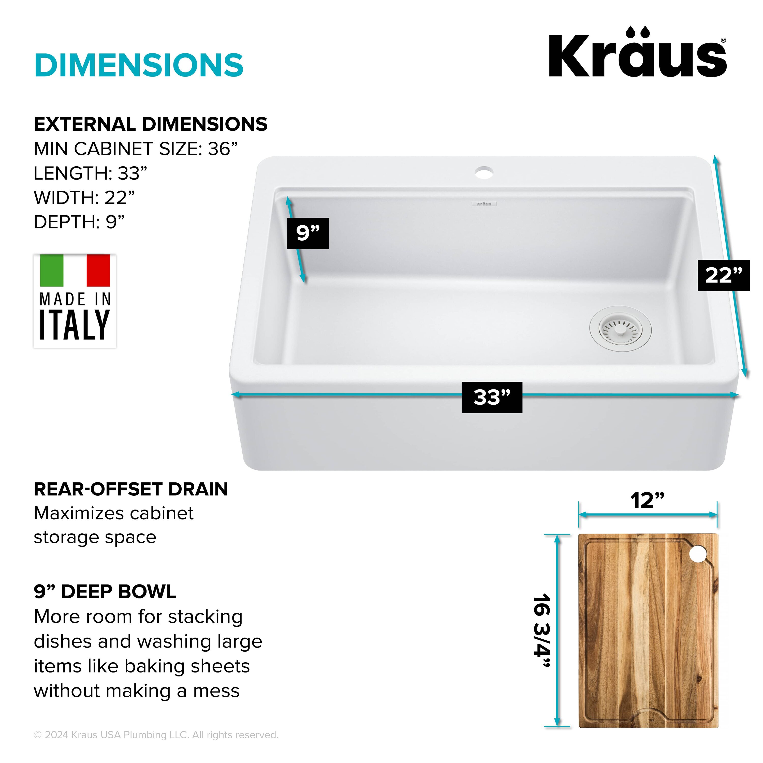 Kraus KGTF1-33WH Kitchen-Sinks - View #8
