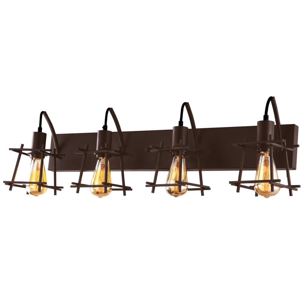 Varaluz AC1554 Hashtag 9.75-in 4-Light New Bronze Transitional Vanity Light