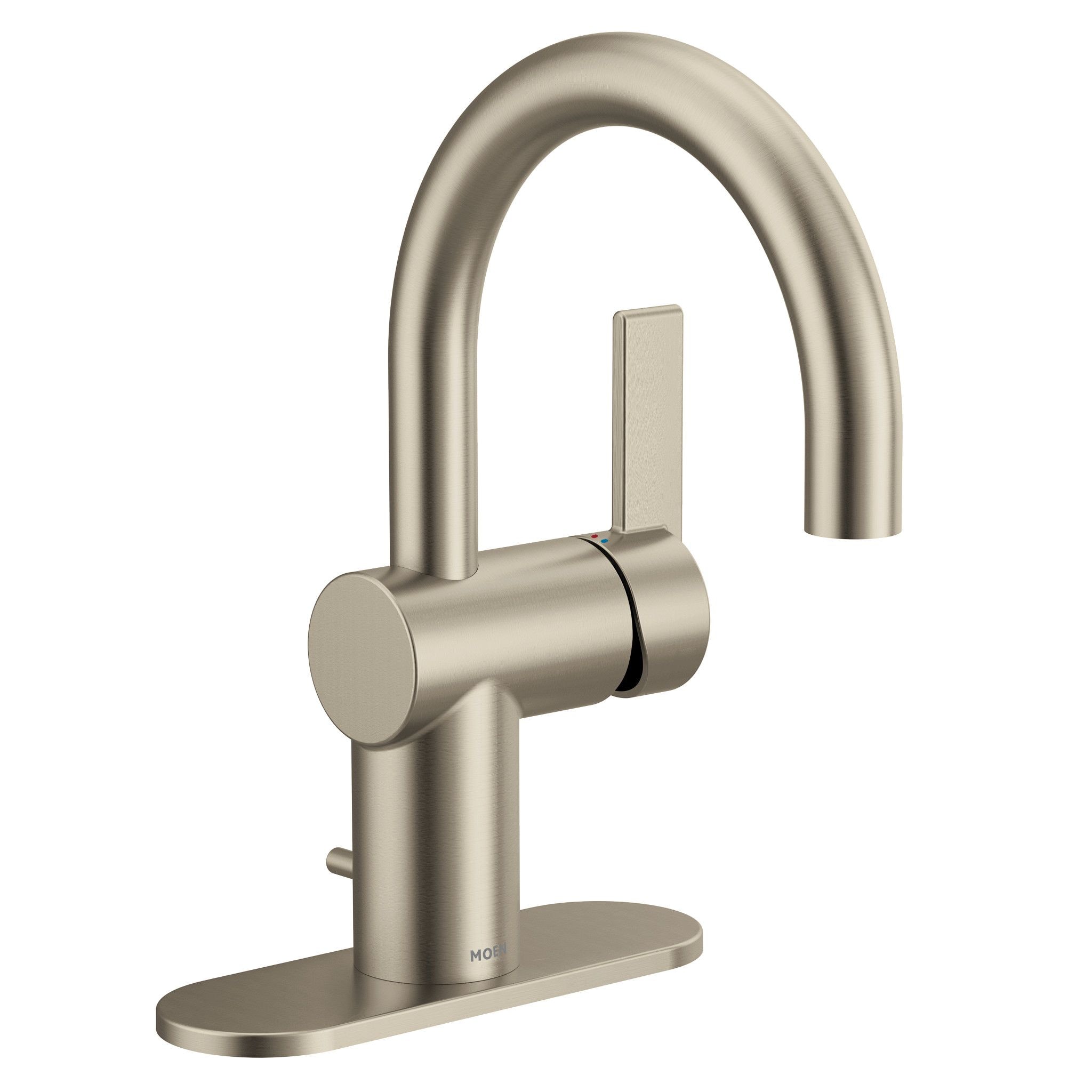 Moen Cia Brushed Nickel Single Hole 1 Handle Bathroom Sink Faucet With   61300806 