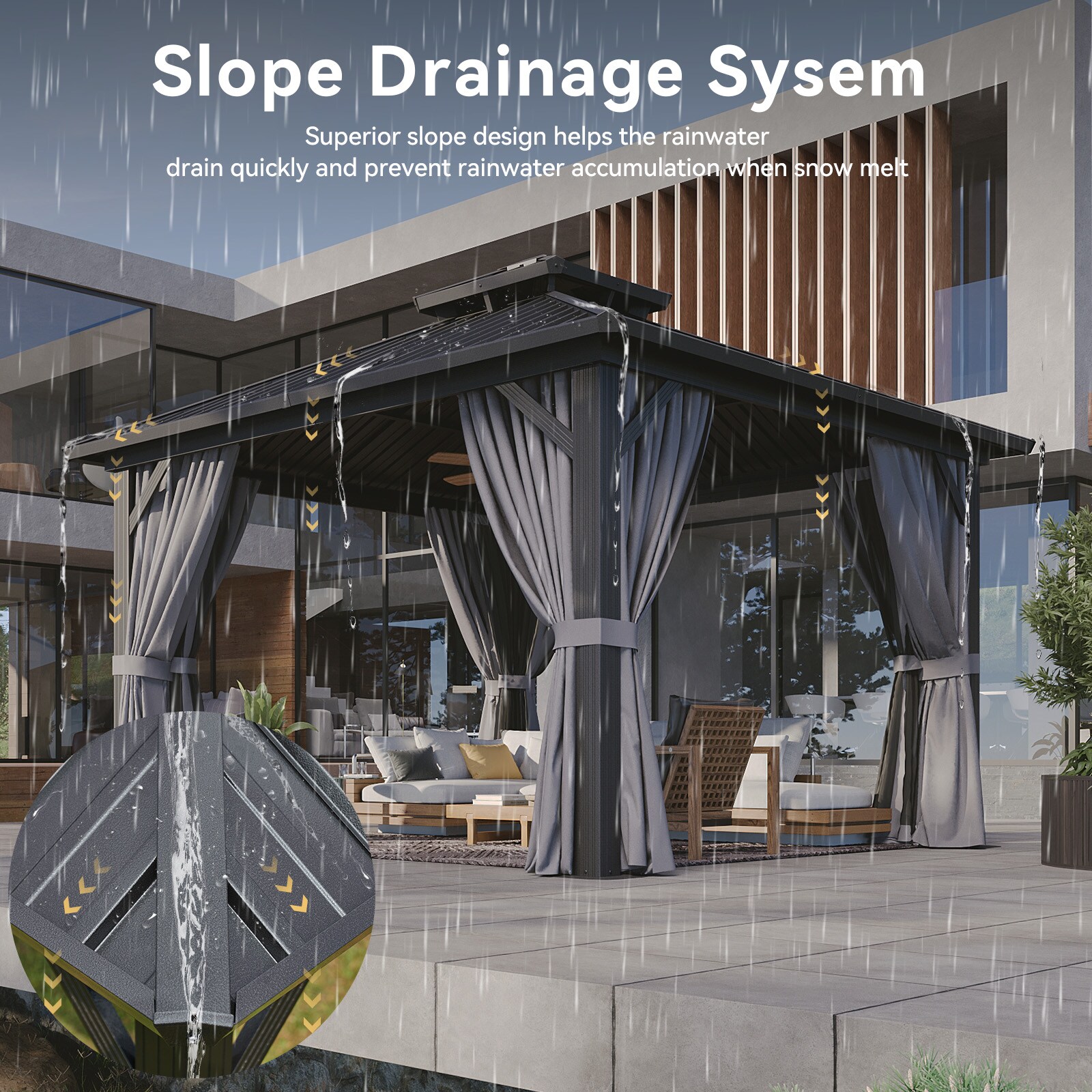 AOXUN AX-422G07 Wood-Resin-Gazebos - View #4