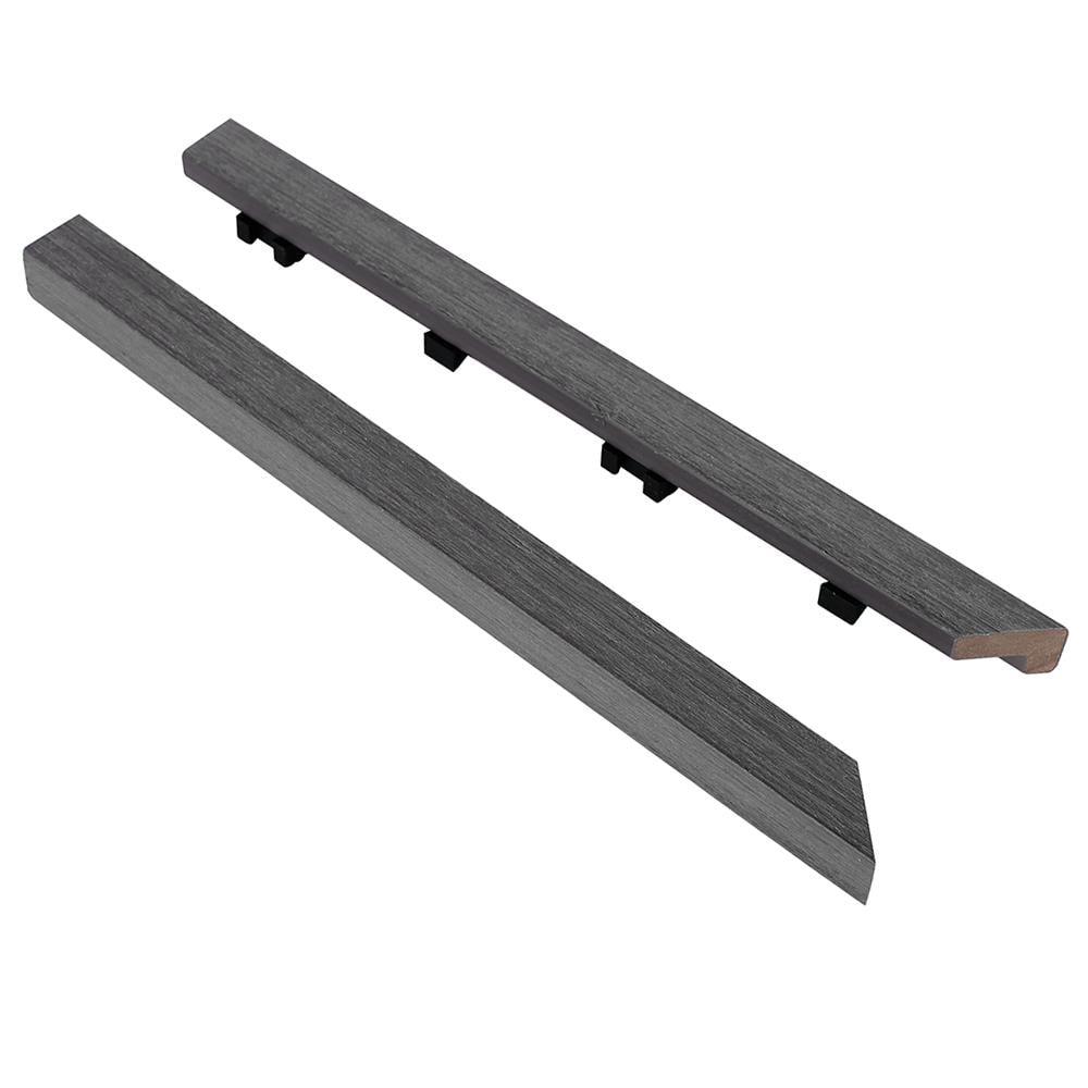 NewTechWood 1-in x 12-in 2-Pack Westminster Gray Prefinished Composite Deck Tile (0.5-sq ft)