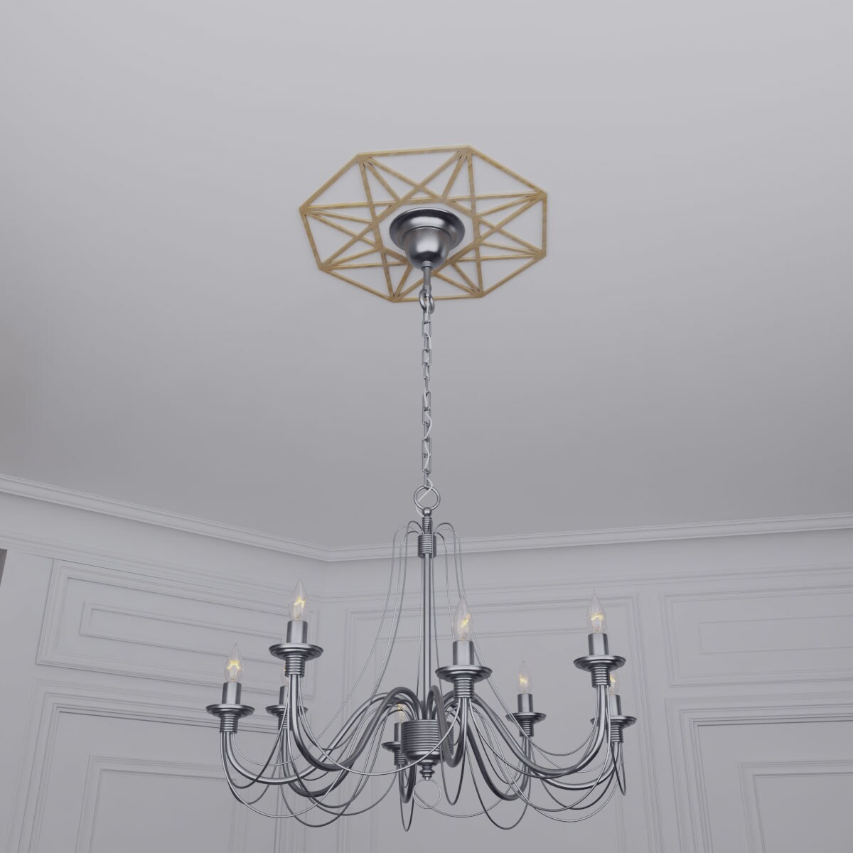 Ekena Millwork CMWP34X34X0250GDHI Ceiling-Medallions - View #11