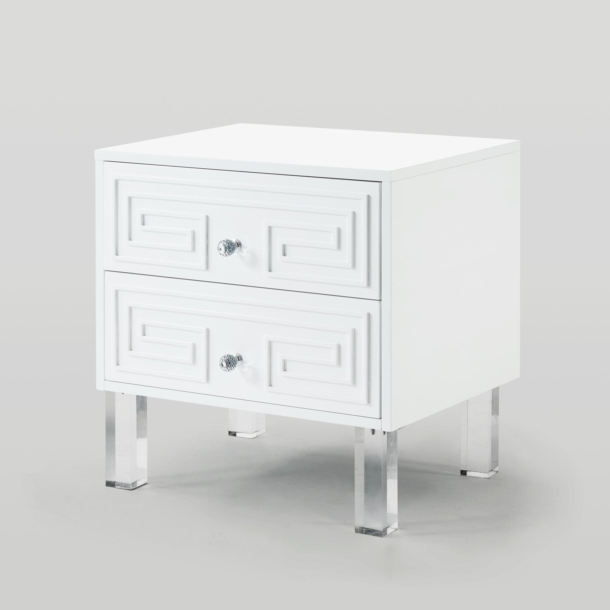 Inspired Home Isobel 18-in W x 24-in H White Wood Veneer Modern End ...
