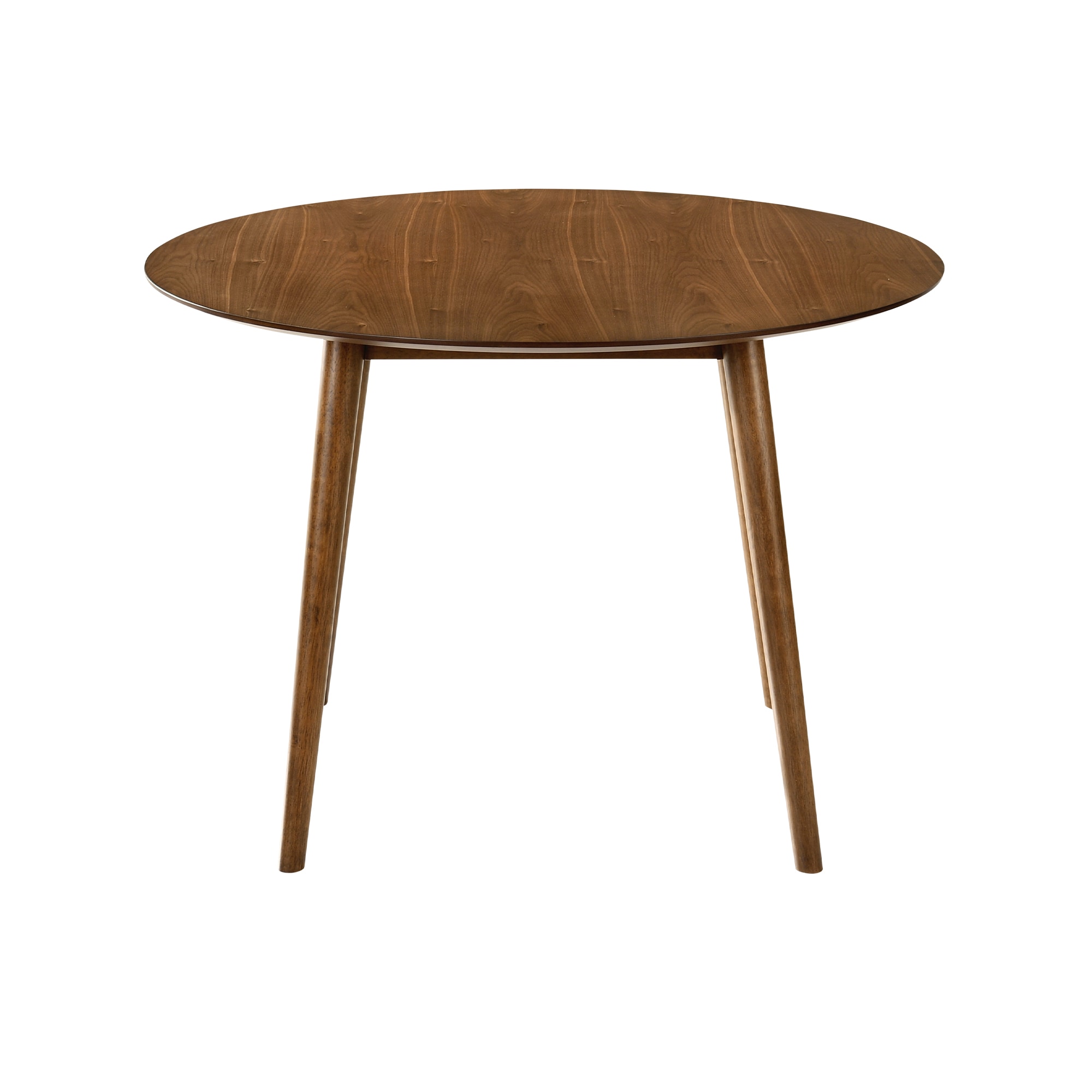Arcadia 42" Round Walnut Wood Contemporary Dining Table