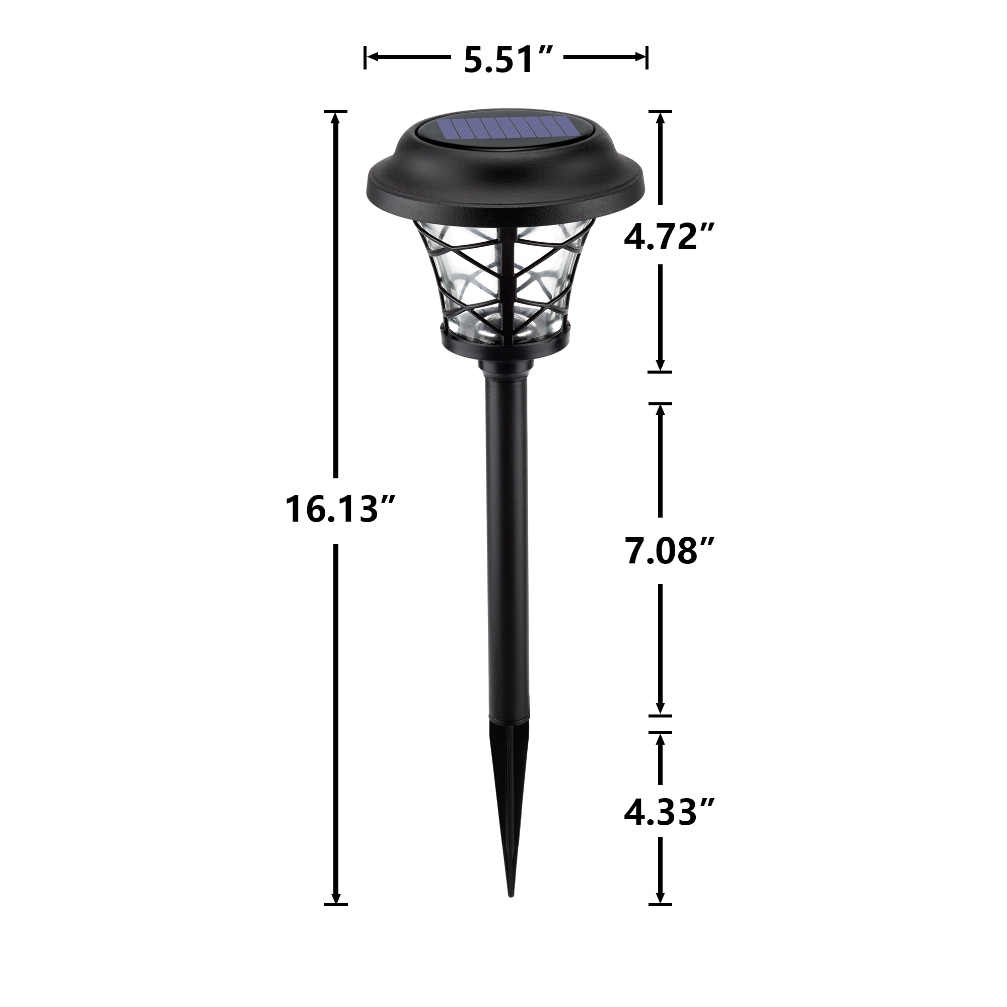 Black Solar Powered Integrated LED Pathway Light Multipack