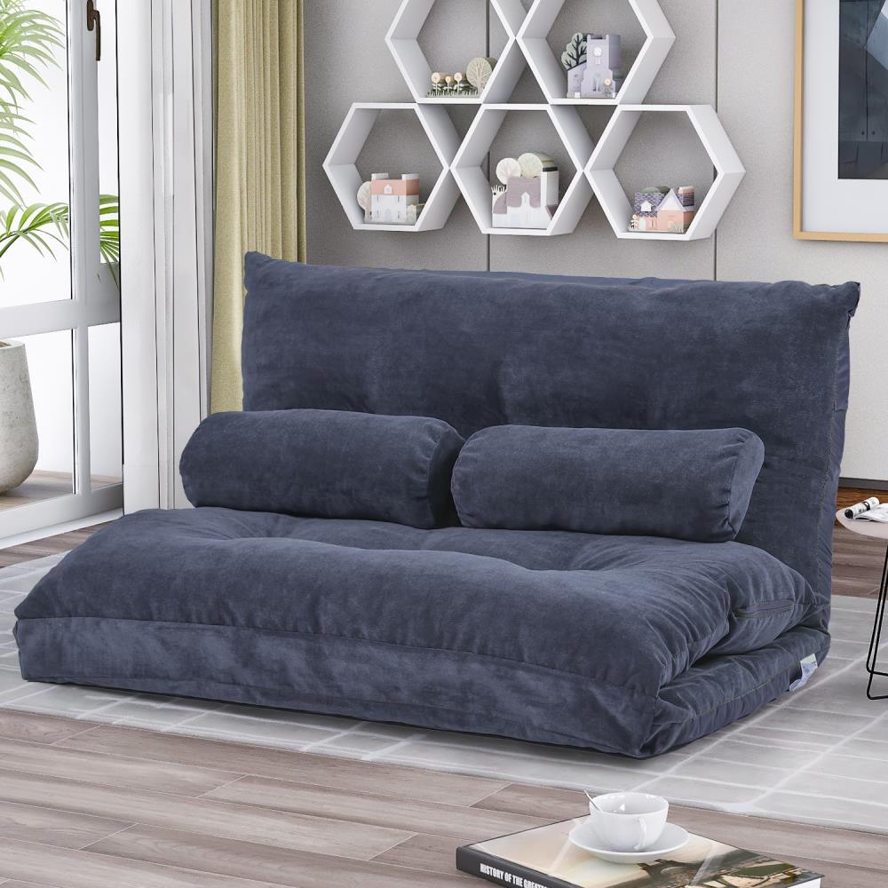 WELLFOR Gray Contemporary/Modern Polyester Sofa Bed in the Futons & Sofa  Beds department at
