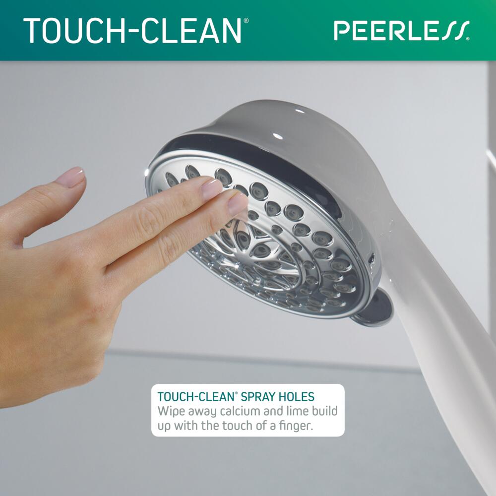Dual Chrome and Brushed Nickel Adjustable Handheld Shower Head Combo