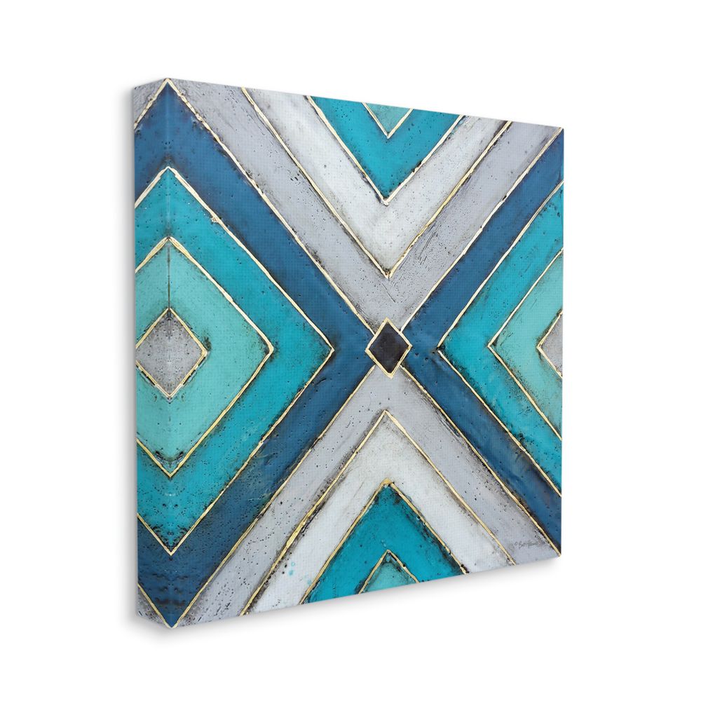 Britt Hallowell 36-in H x 36-in W Abstract Print on Canvas in Blue | - Stupell Industries AB-123-CN-36X36