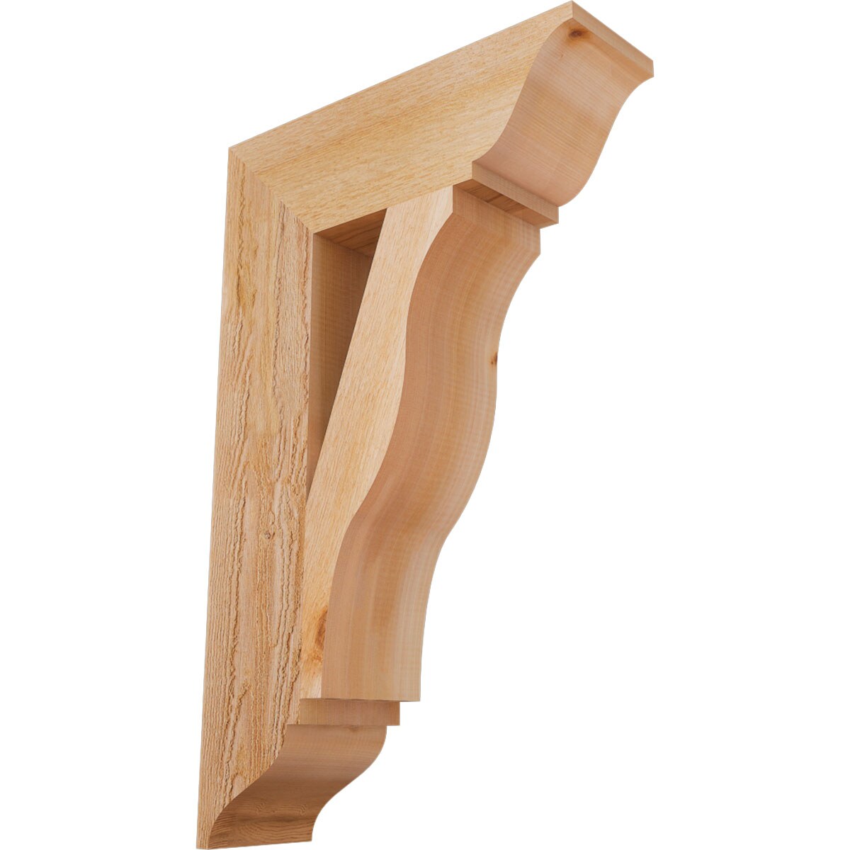 Ekena Millwork BKT06X20X32FST01RWR Funston traditional rough sawn 6-in x 20-in x 32-in Western red cedar Brown Wood Standard bracket