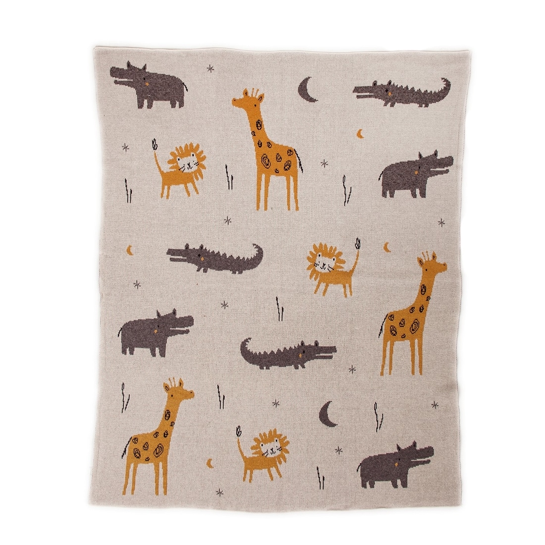 HomeRoots 4000383164 Light Grey 30-in x 40-in Cotton Blanket