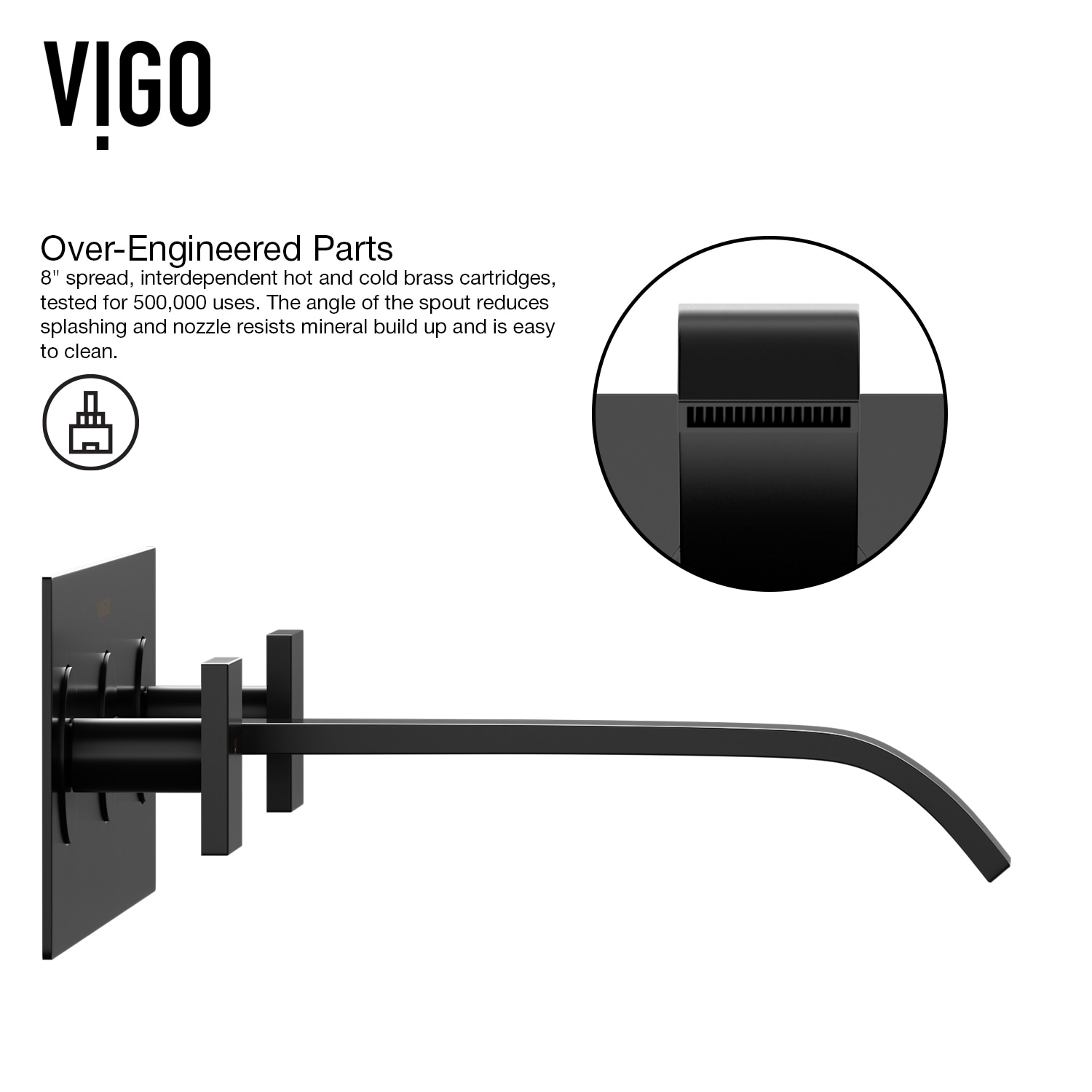 VIGO Titus Wall Mount Bathroom Faucet