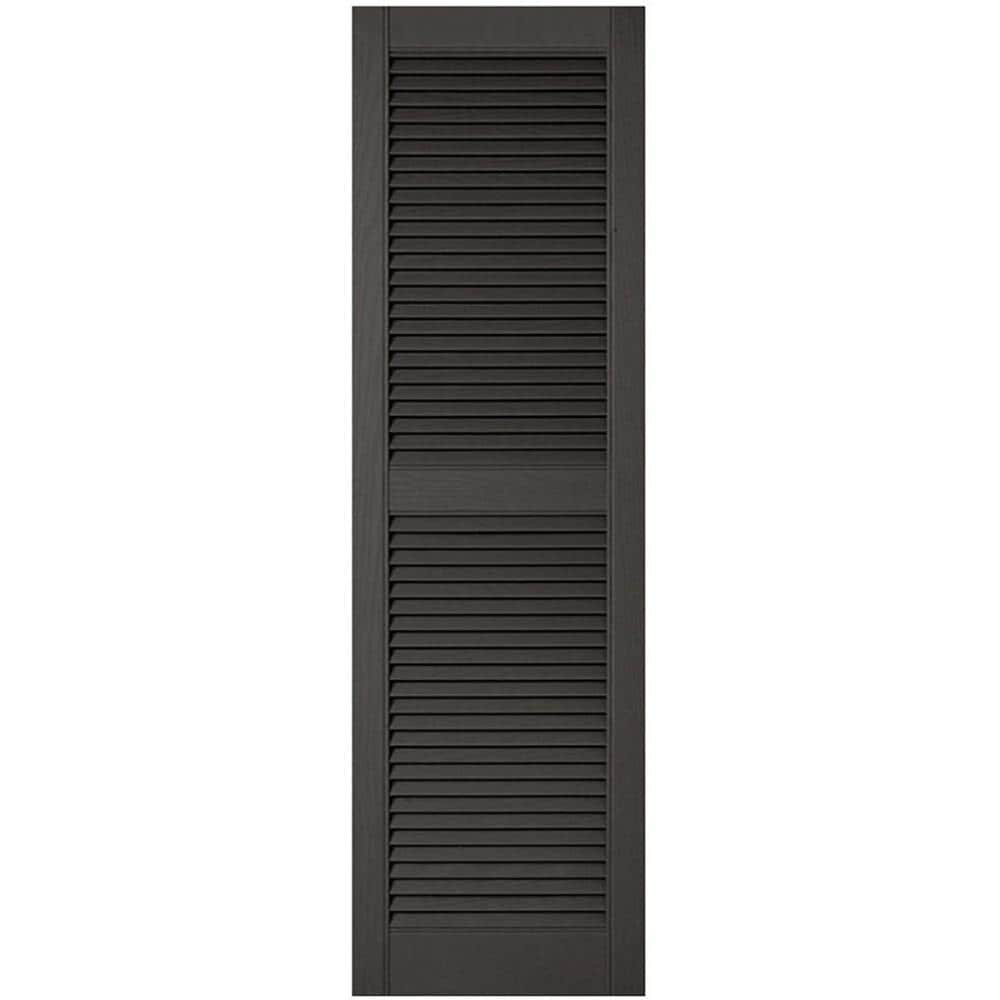 Ekena Millwork LL2C14X05500MS Lifetime Custom Straight Top Center Mullion 14.5-in W x 55-in H Musket Brown Exterior Shutters (2-Pack)