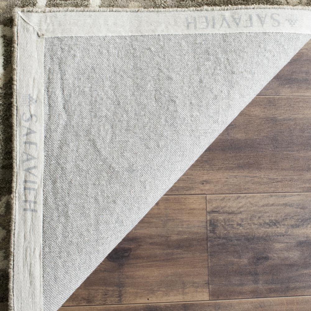 Bella 4' x 6' Brown and Taupe Hand-Tufted Wool Area Rug