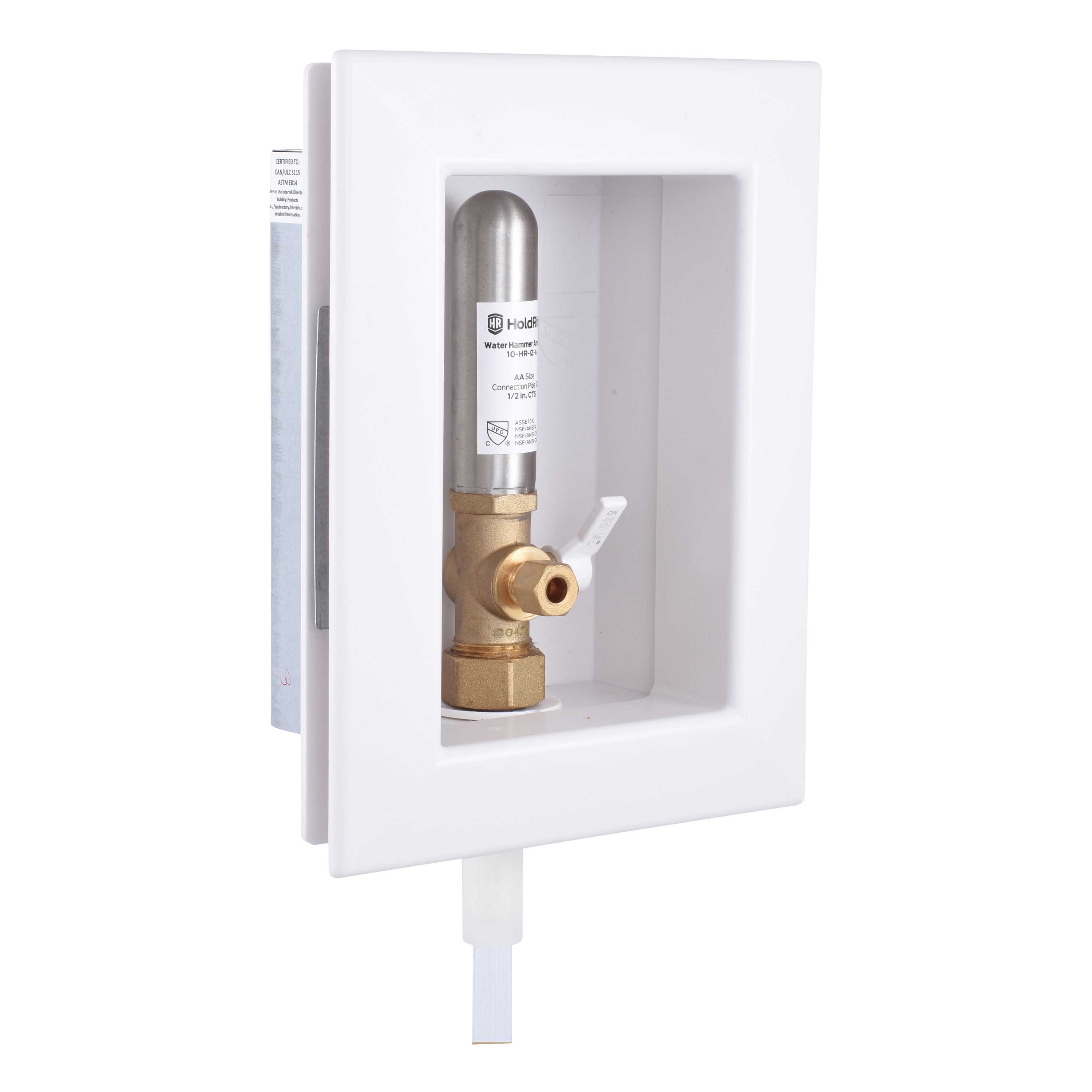 HoldRite Quarter turn ball valve PEX Ice maker Outlet Box #HR-IMRA-P-0