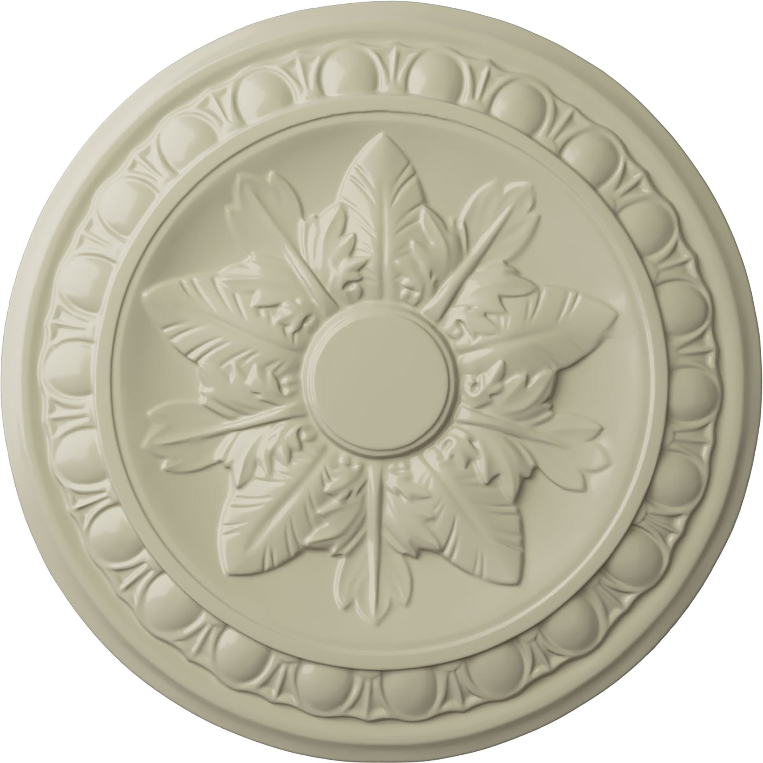 Ekena Millwork CM17EXCYF Exeter 17.75-in W x 17.75-in L Painted Clear Yellow Polyurethane Split Ceiling Medallion