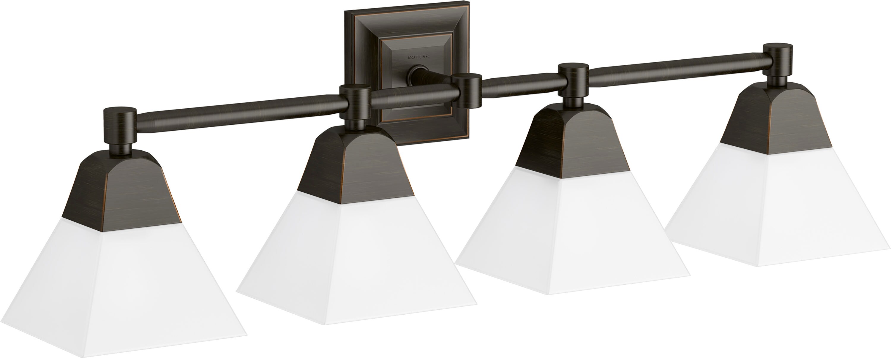 KOHLER 23689-BA04-BZL Memoirs 33.19-in W 4 -Light Oil-rubbed Bronze Wall Sconce