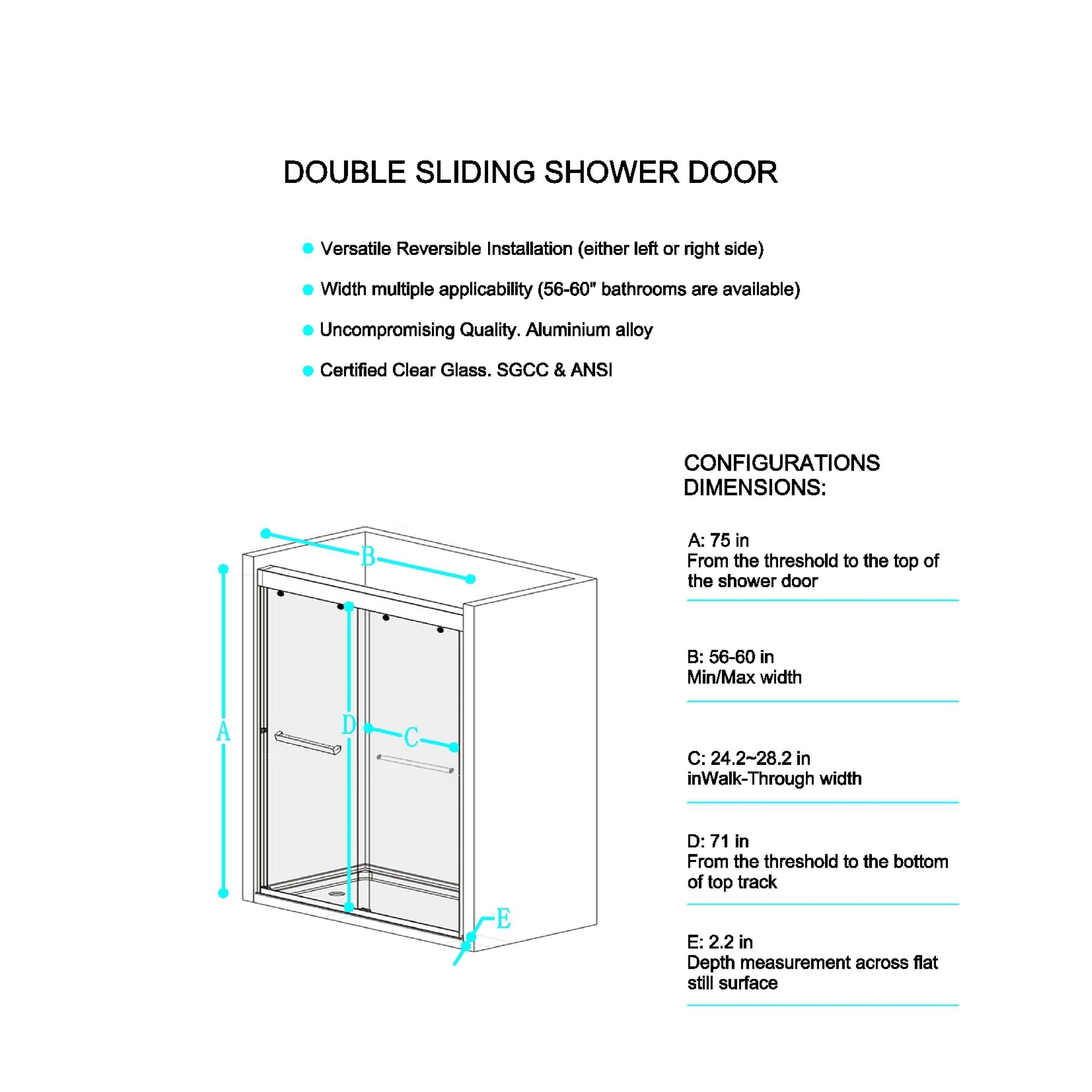 AAZJ JBF-W1675P359745 Shower-Doors - View #4